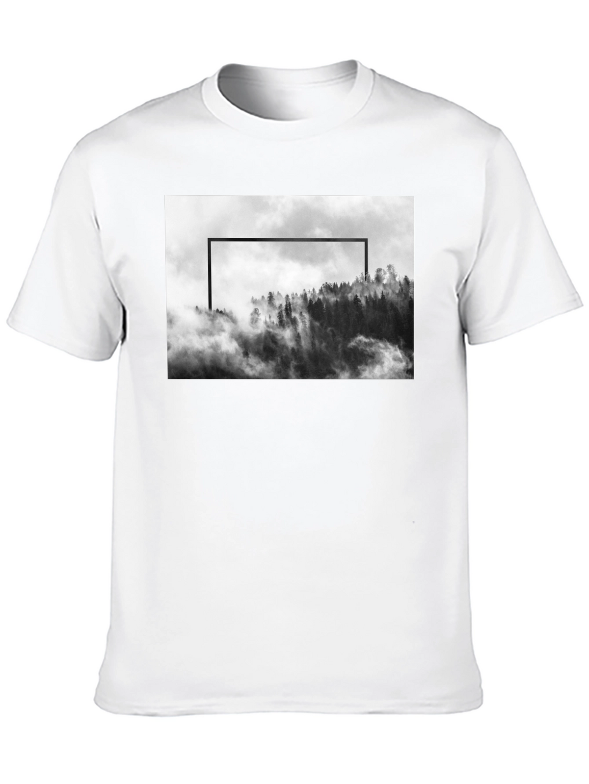 Mountain Framed Black T-Shirt