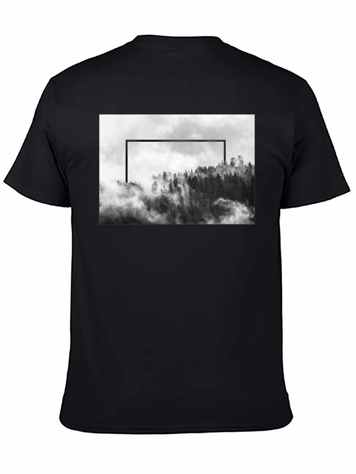 Mountain Framed Black T-Shirt