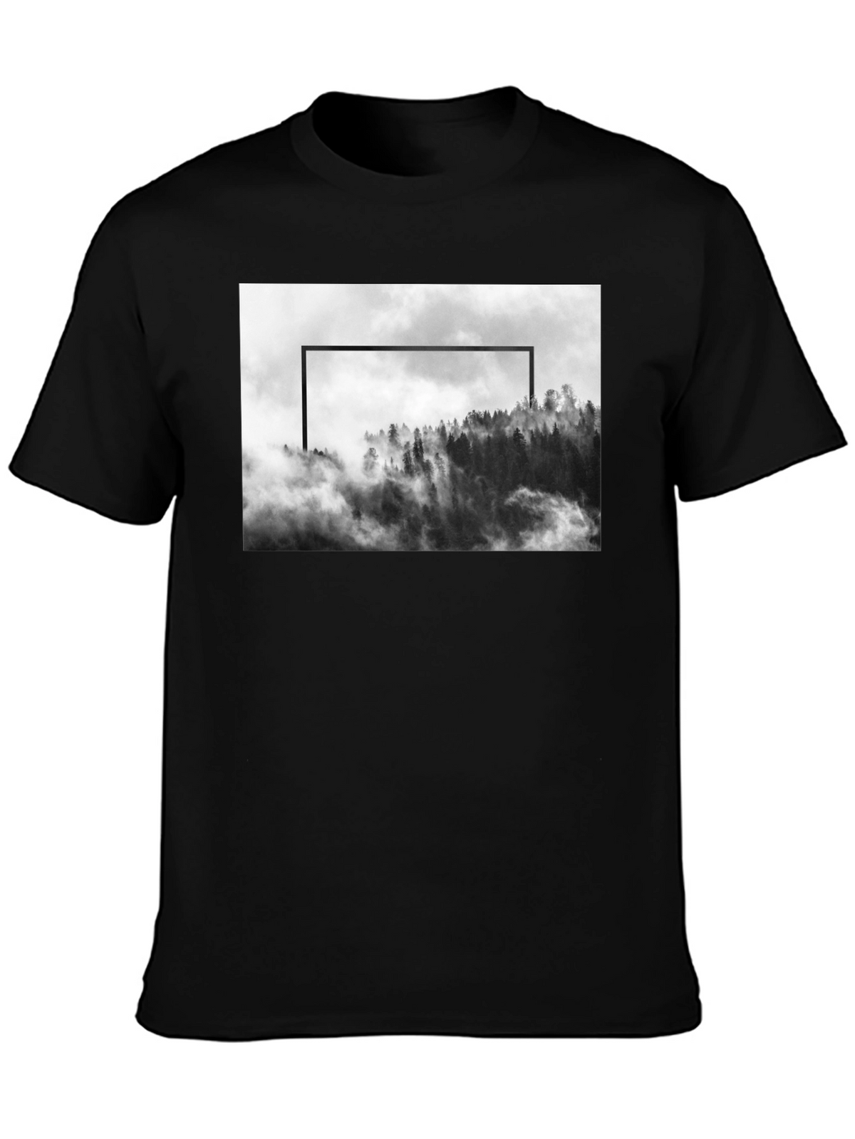 Mountain Framed Black T-Shirt