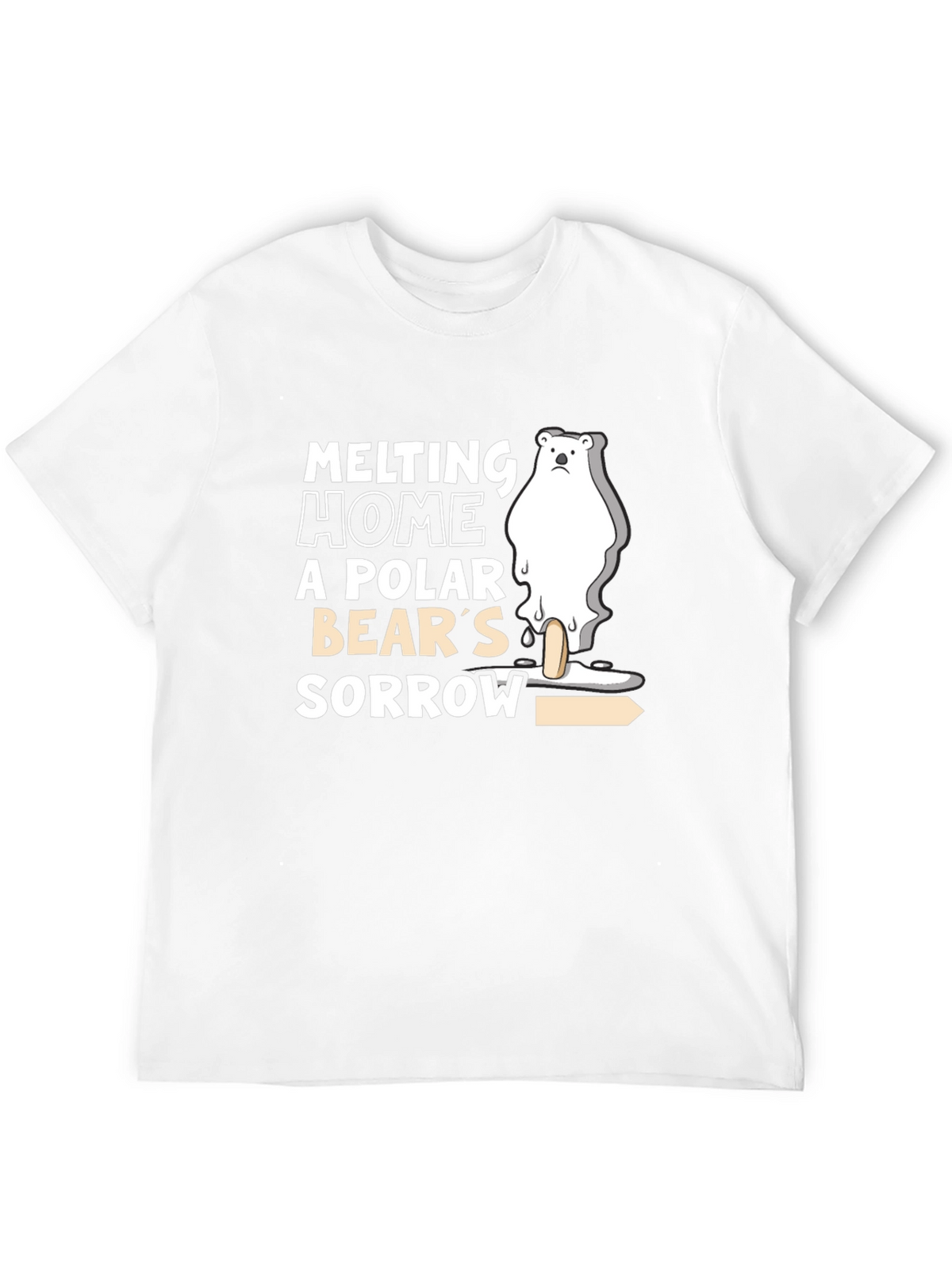 Melting Home Polar Bears Sorrow Graphic Tee
