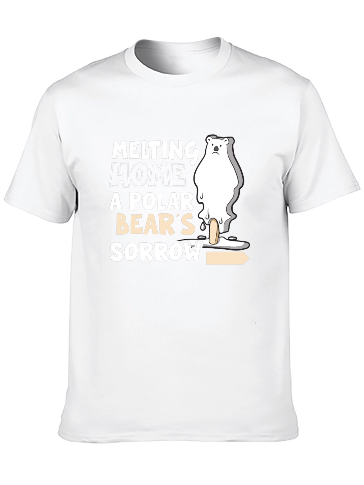 Melting Home Polar Bears Sorrow Graphic Tee