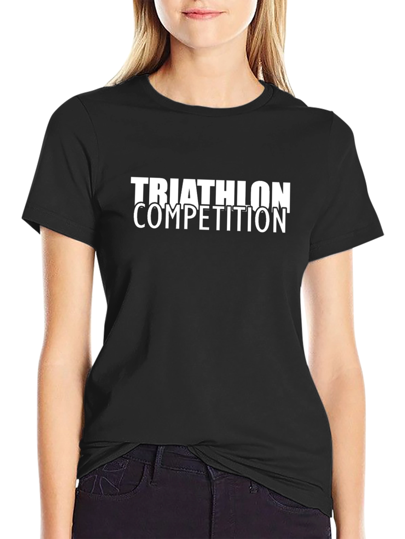 Triathlon Competition Black T-Shirt