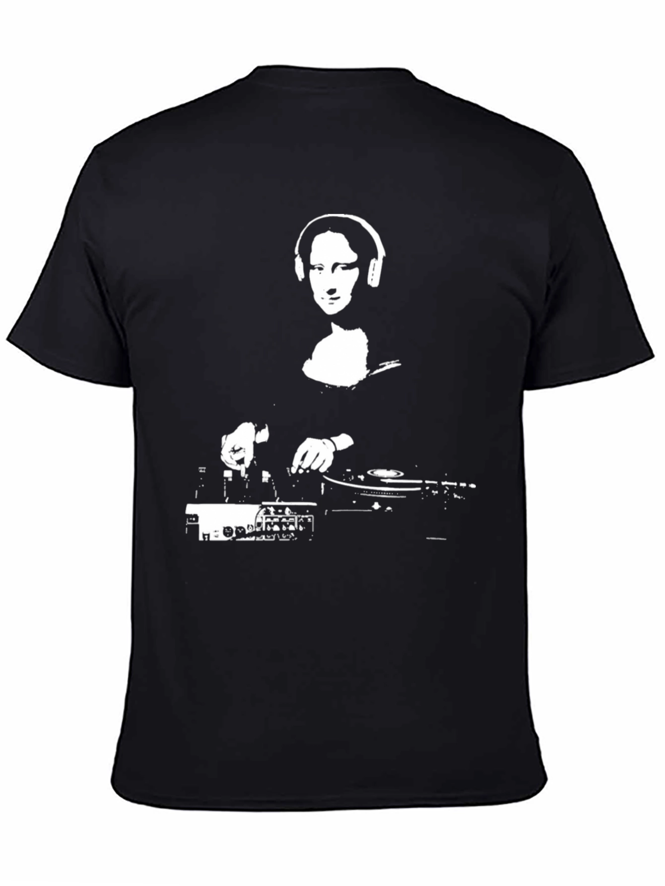 DJ Mona Lisa Black T-Shirt - Cool Music Tee