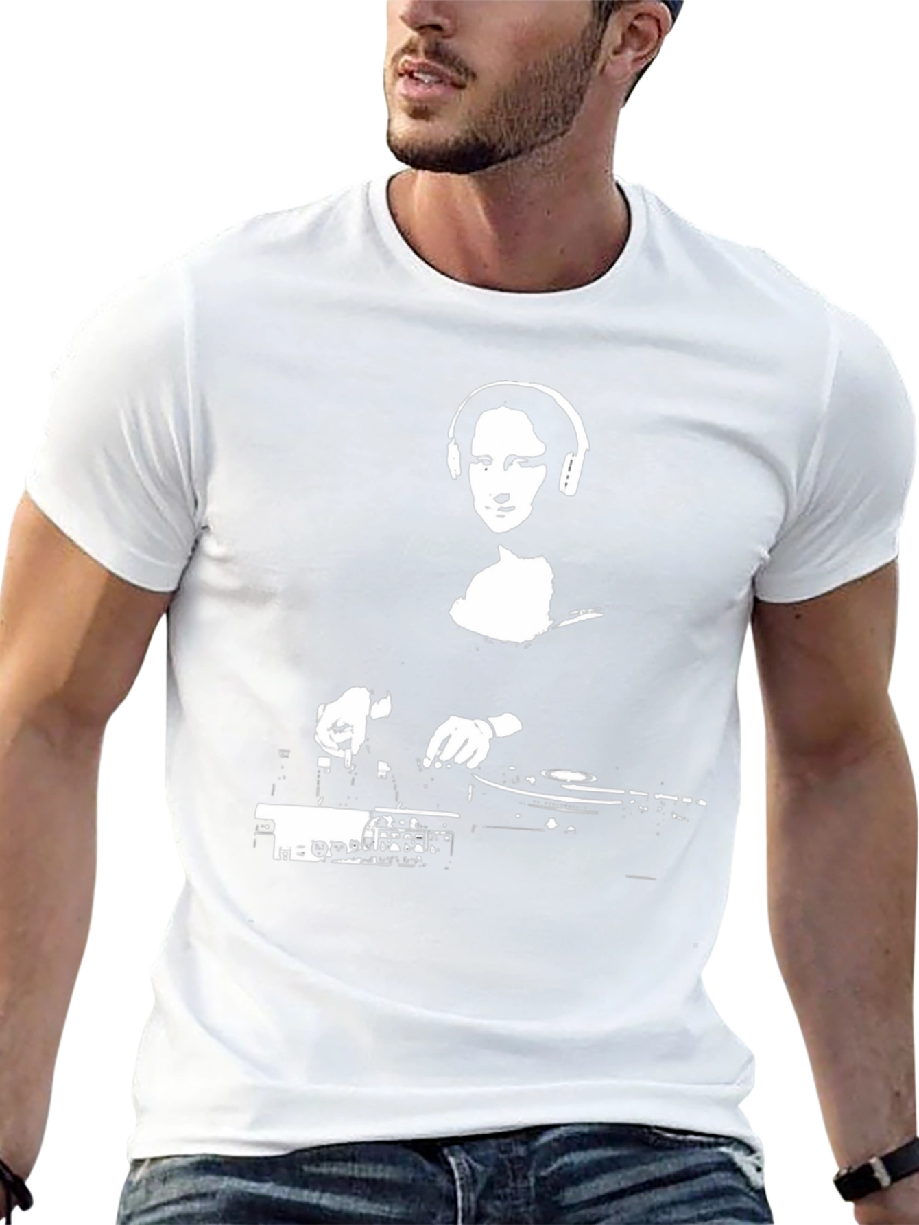 DJ Mona Lisa Black T-Shirt - Cool Music Tee