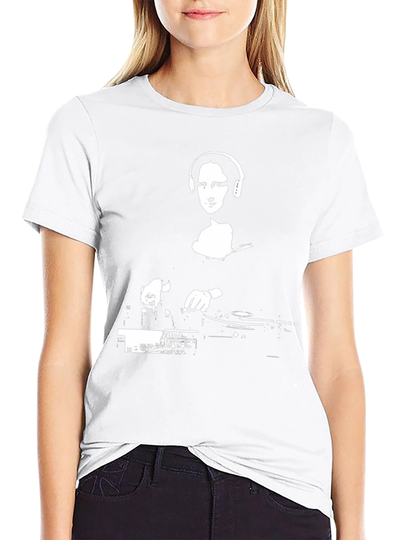 DJ Mona Lisa Black T-Shirt - Cool Music Tee
