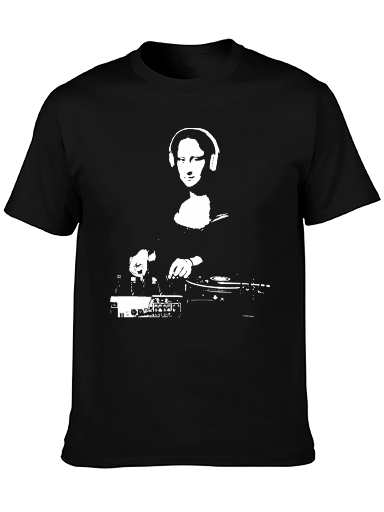 DJ Mona Lisa Black T-Shirt - Cool Music Tee