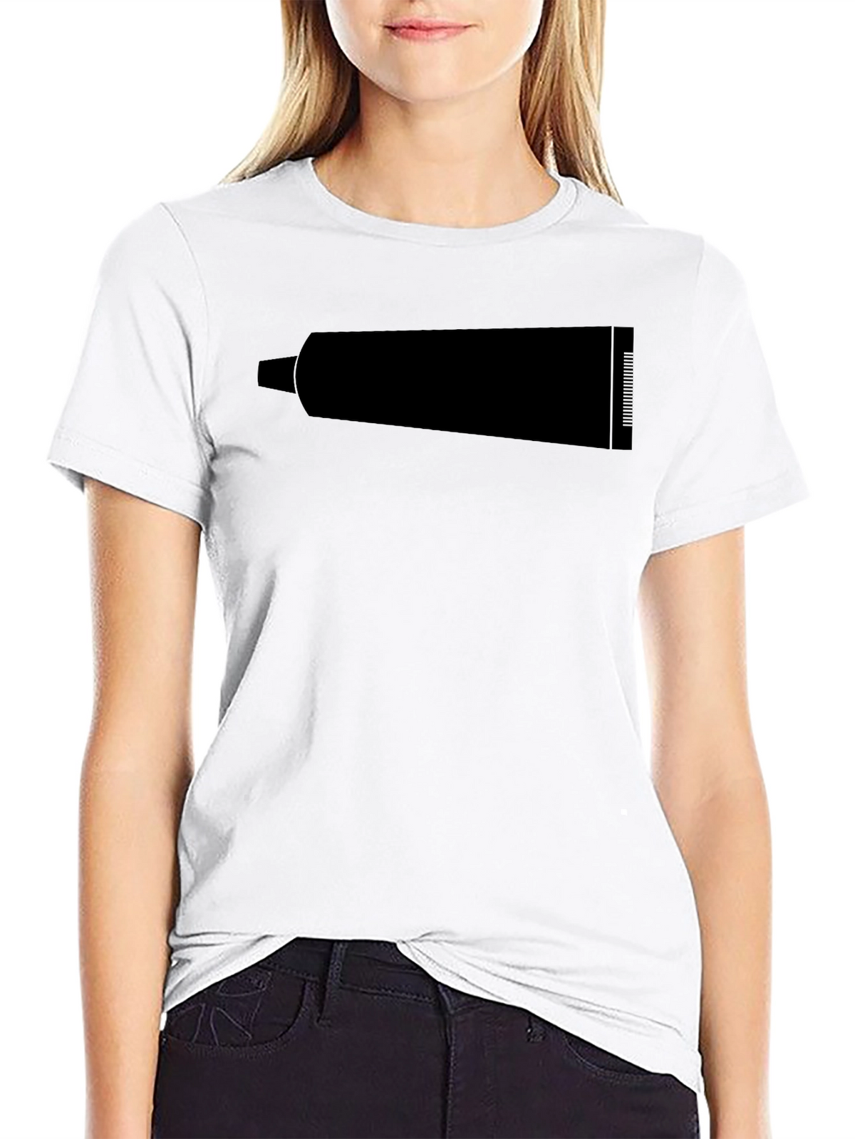 Mens Black Graphic T-Shirt - Tube Print