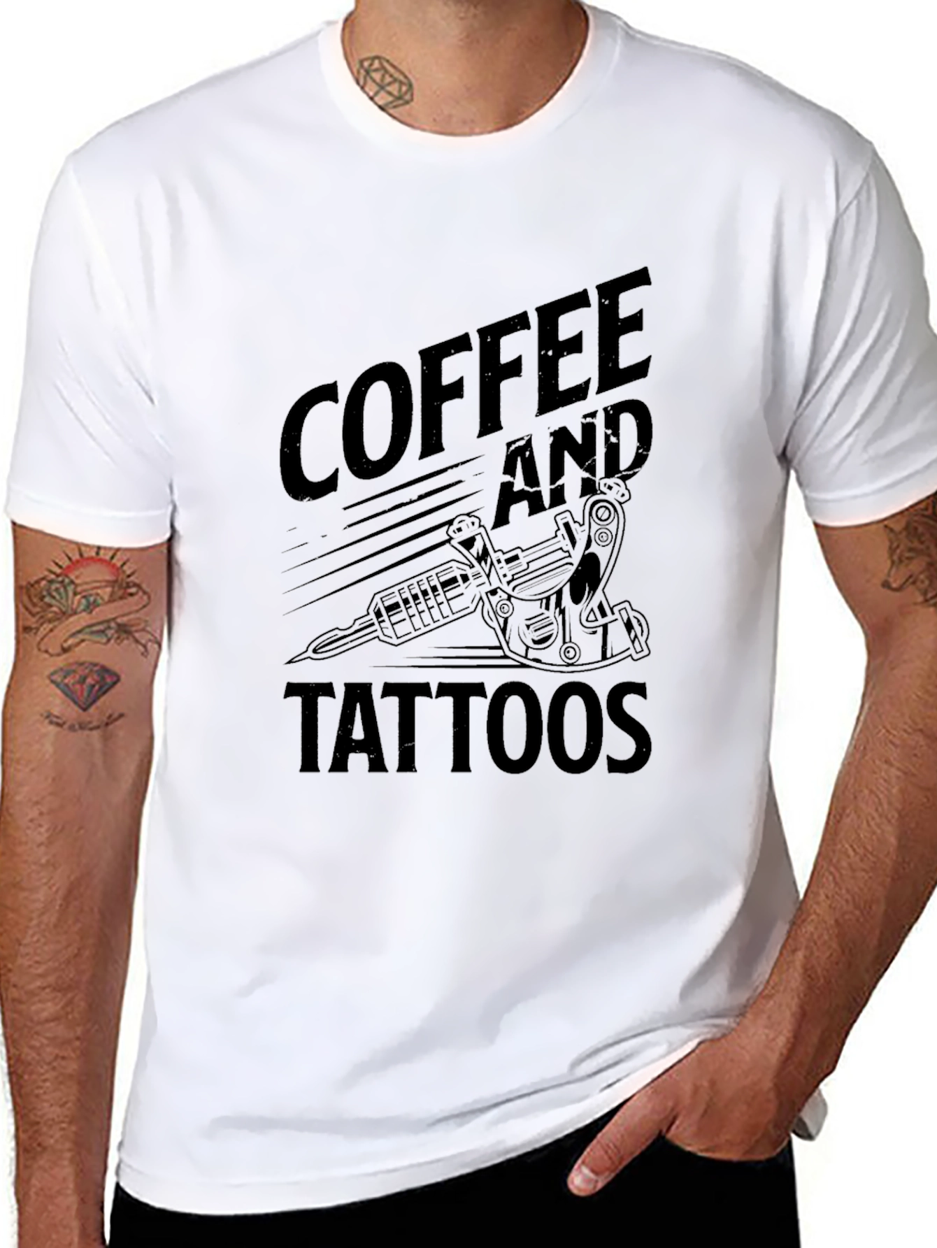 Coffee and Tattoos Black Graphic Tee