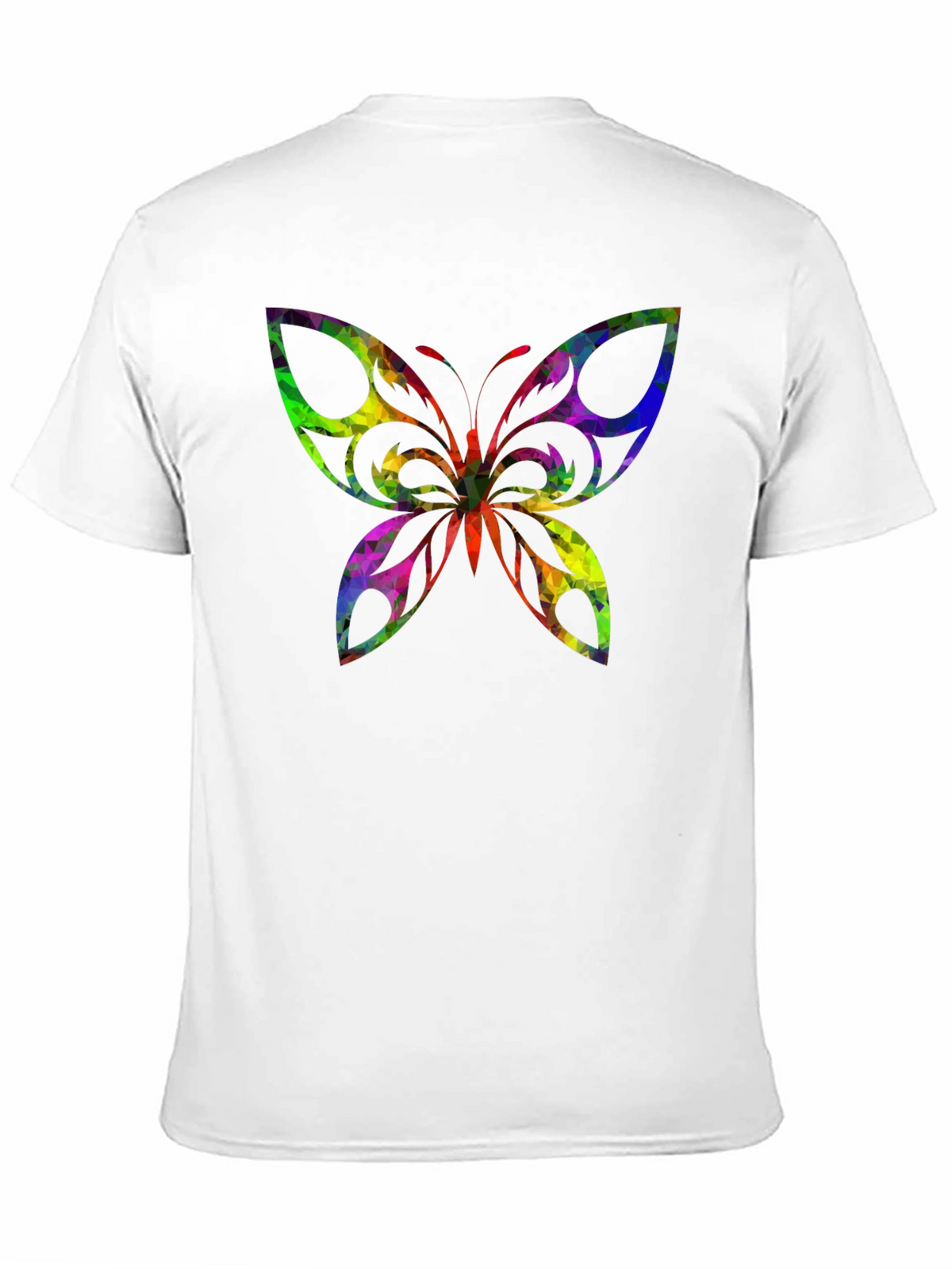 Geometric Butterfly Black T-Shirt