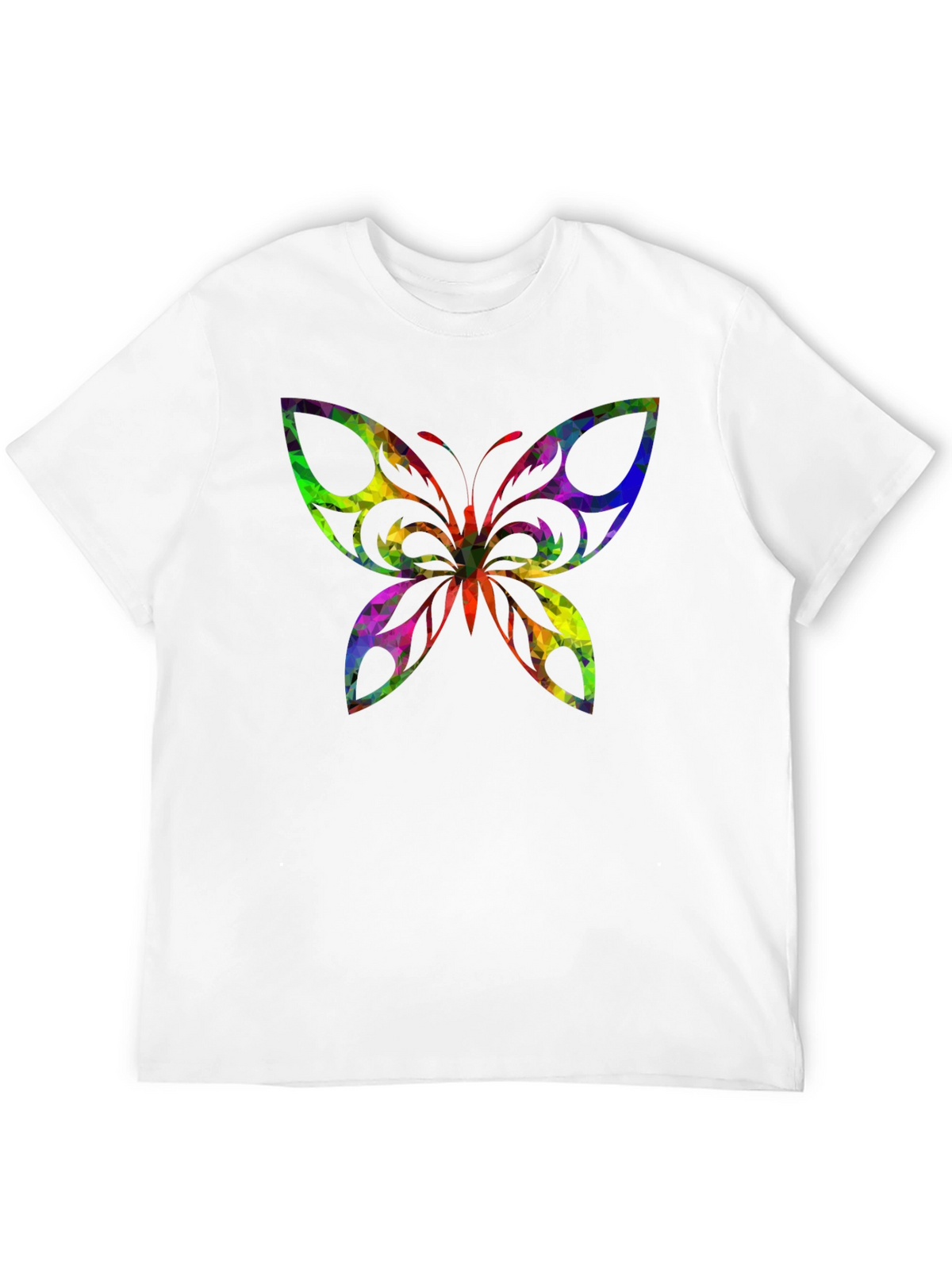 Geometric Butterfly Black T-Shirt