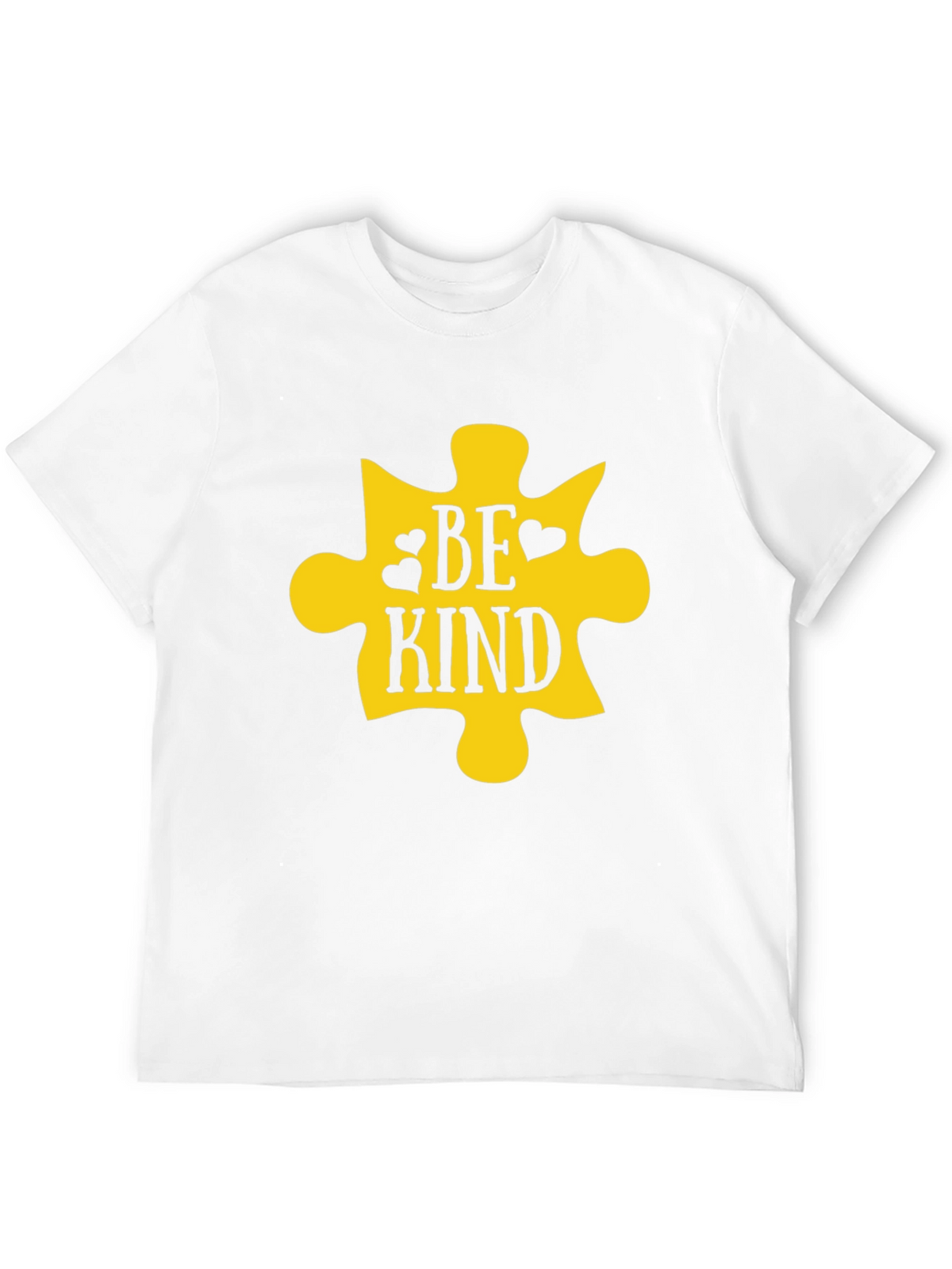 Be Kind Puzzle Piece Graphic Tee - Black Cotton