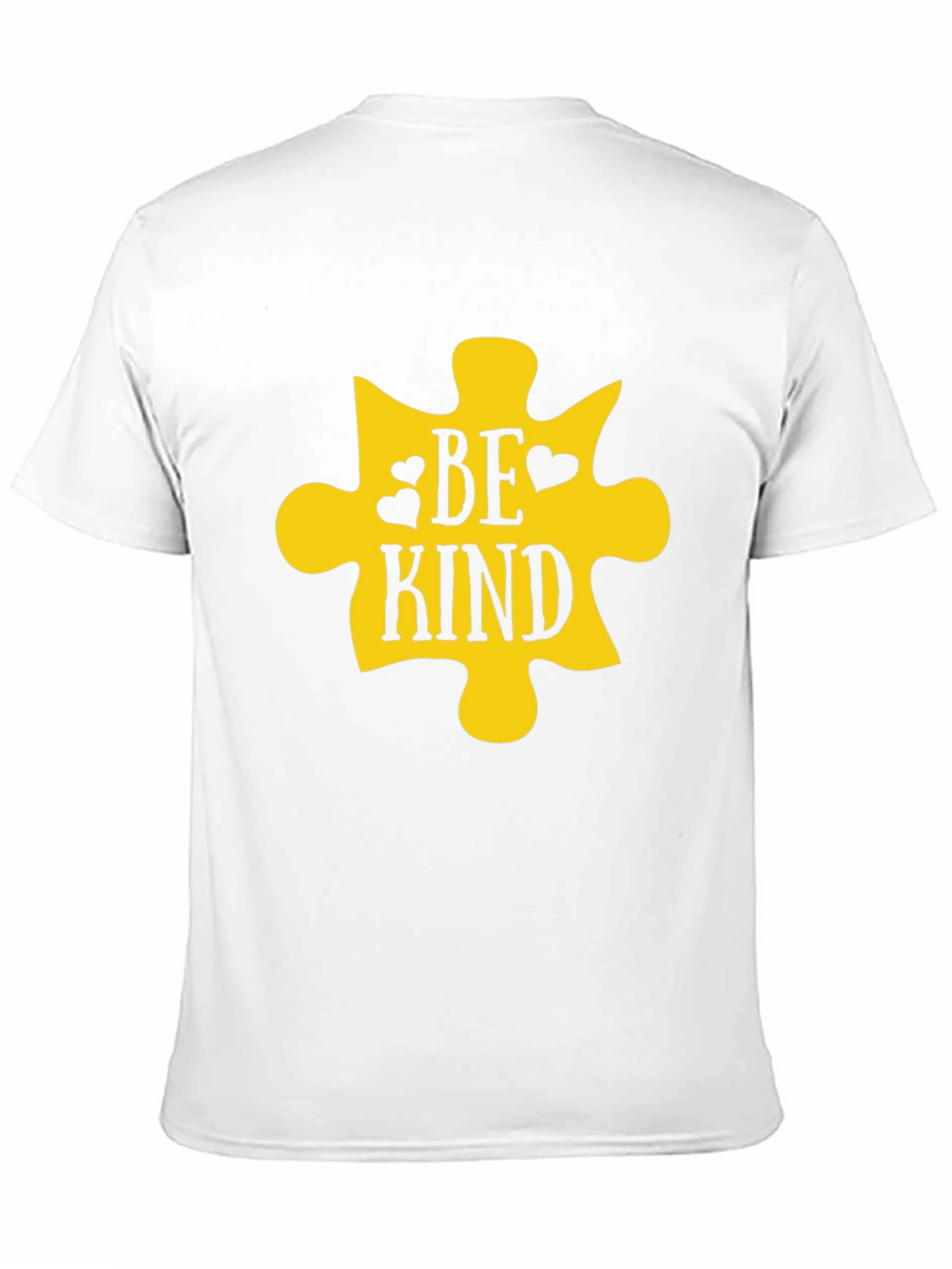 Be Kind Puzzle Piece Graphic Tee - Black Cotton