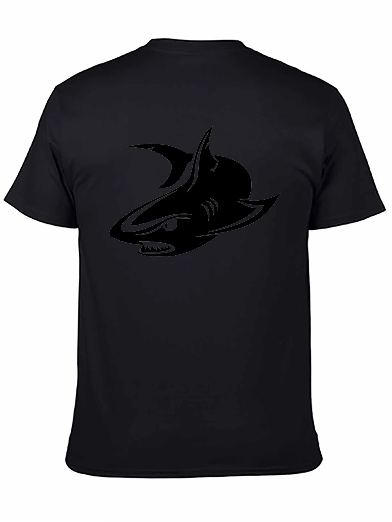 Mens Black Shark Graphic Tee - Stylish & Unique