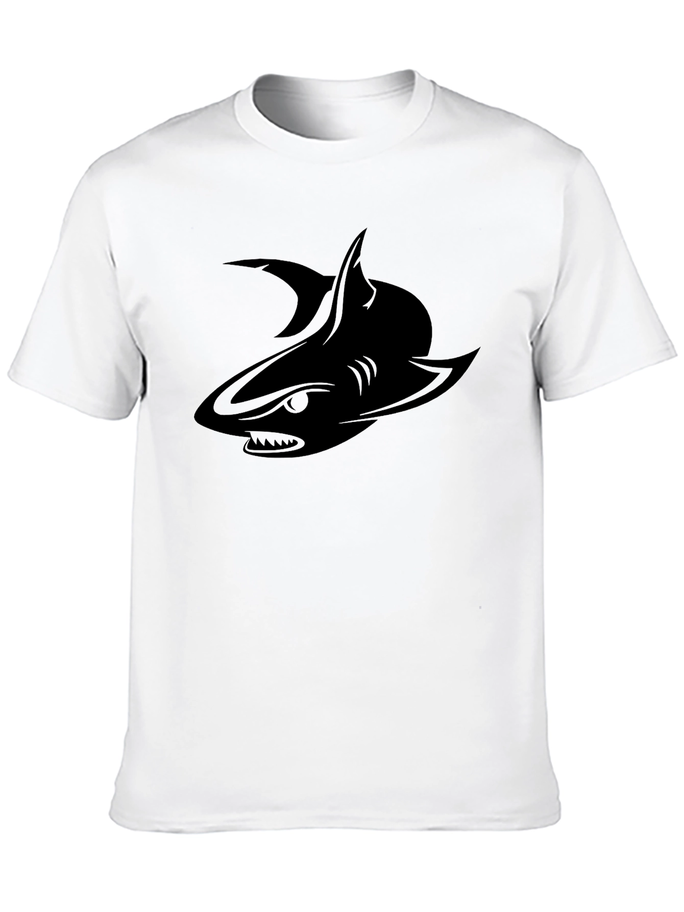 Mens Black Shark Graphic Tee - Stylish & Unique