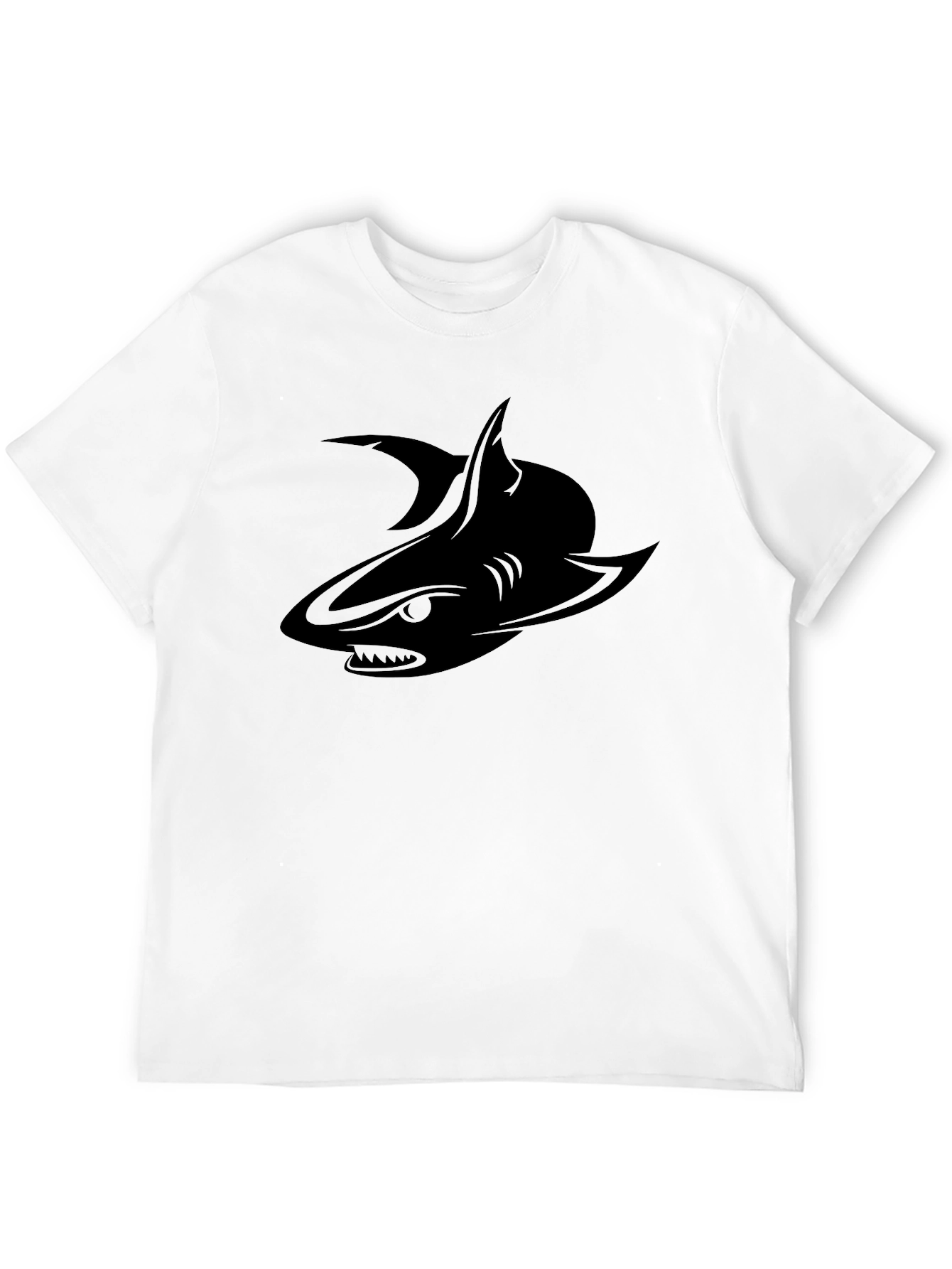 Mens Black Shark Graphic Tee - Stylish & Unique