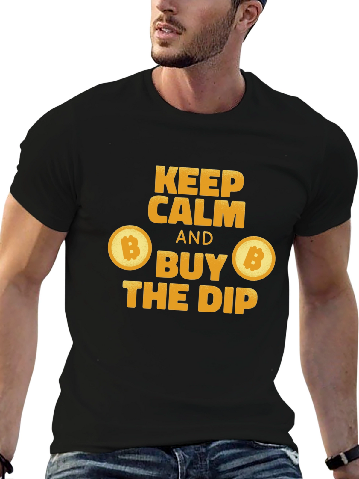 Keep Calm Buy the Dip Bitcoin Crypto T-Shirt