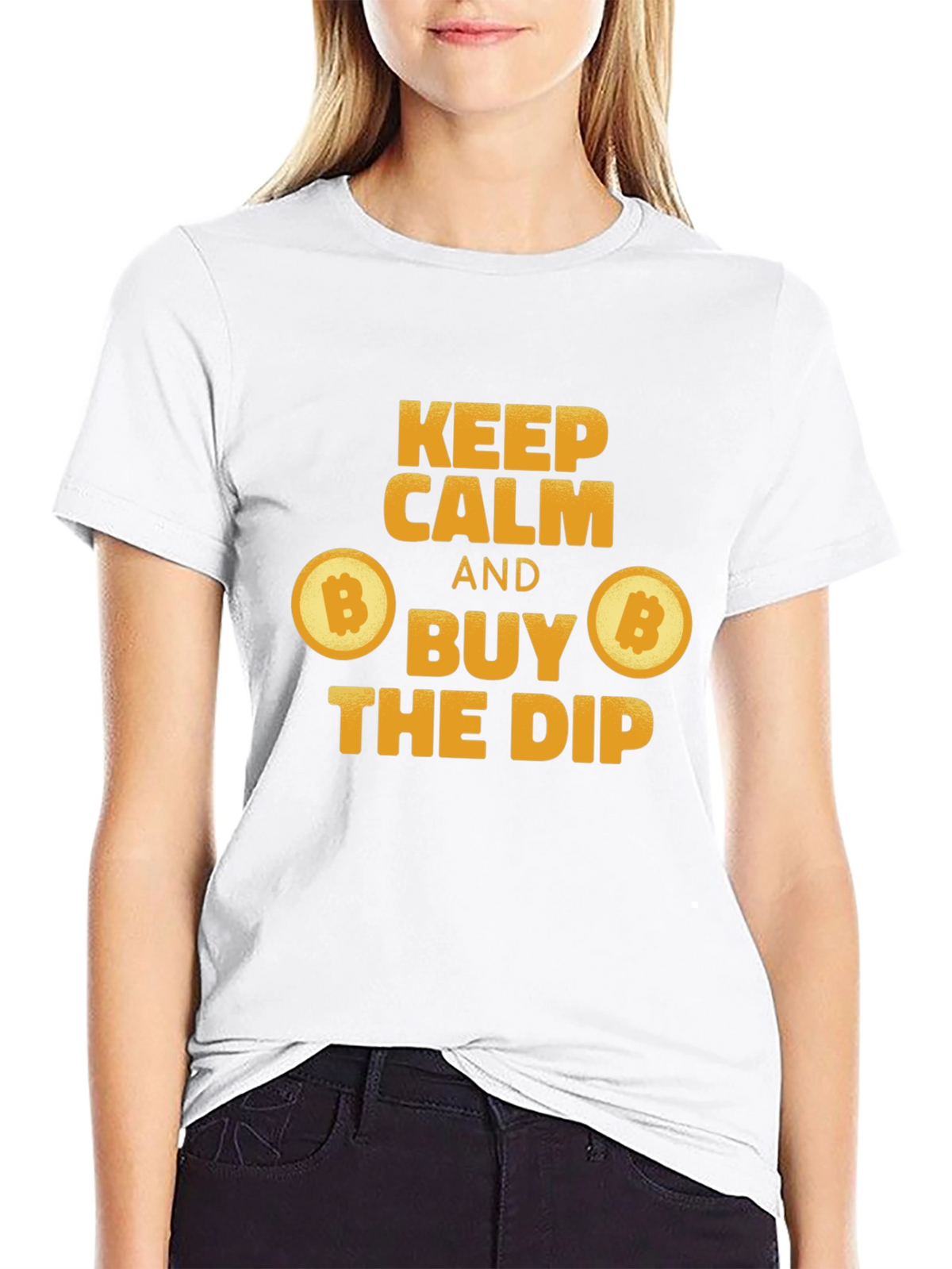 Keep Calm Buy the Dip Bitcoin Crypto T-Shirt