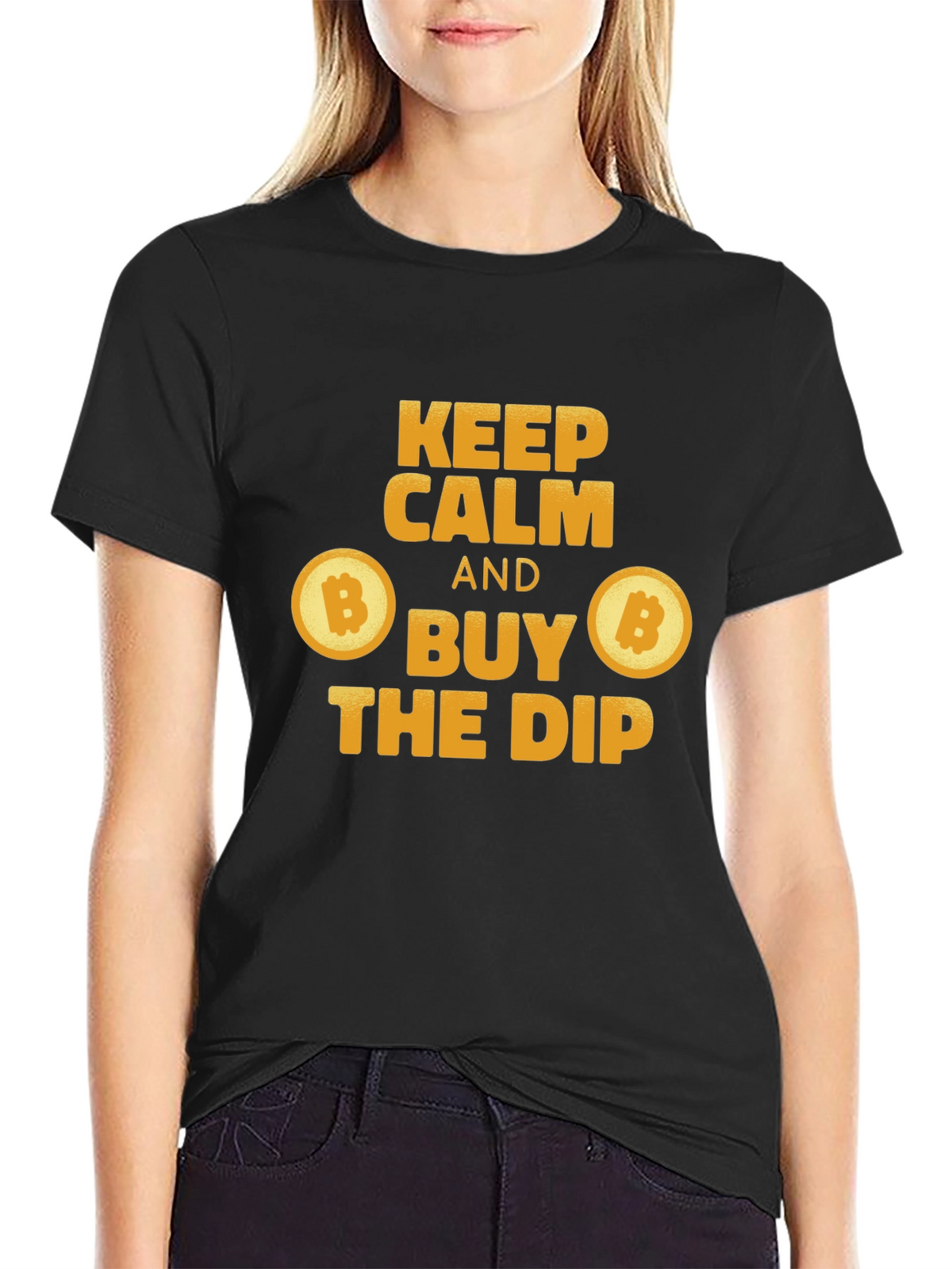Keep Calm Buy the Dip Bitcoin Crypto T-Shirt