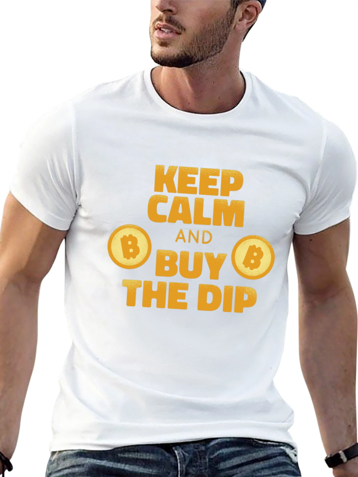 Keep Calm Buy the Dip Bitcoin Crypto T-Shirt