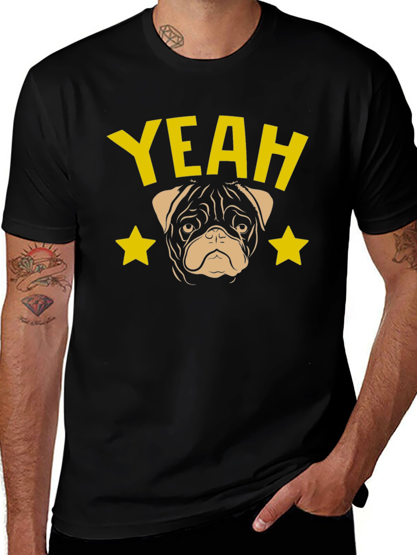 Yeah Pug Graphic T-Shirt - Trendy Dog Lover Tee