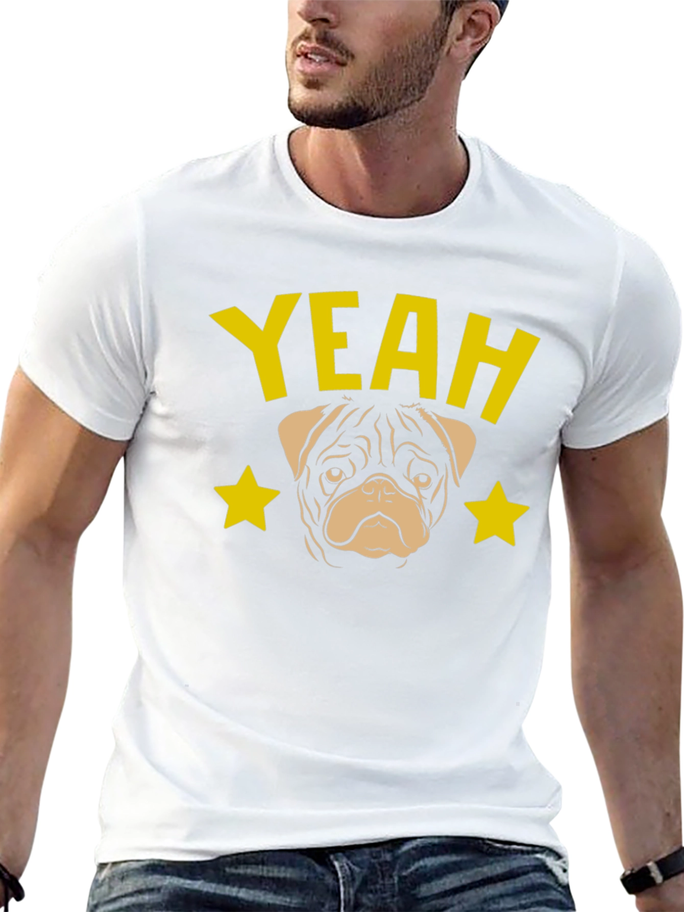 Yeah Pug Graphic T-Shirt - Trendy Dog Lover Tee