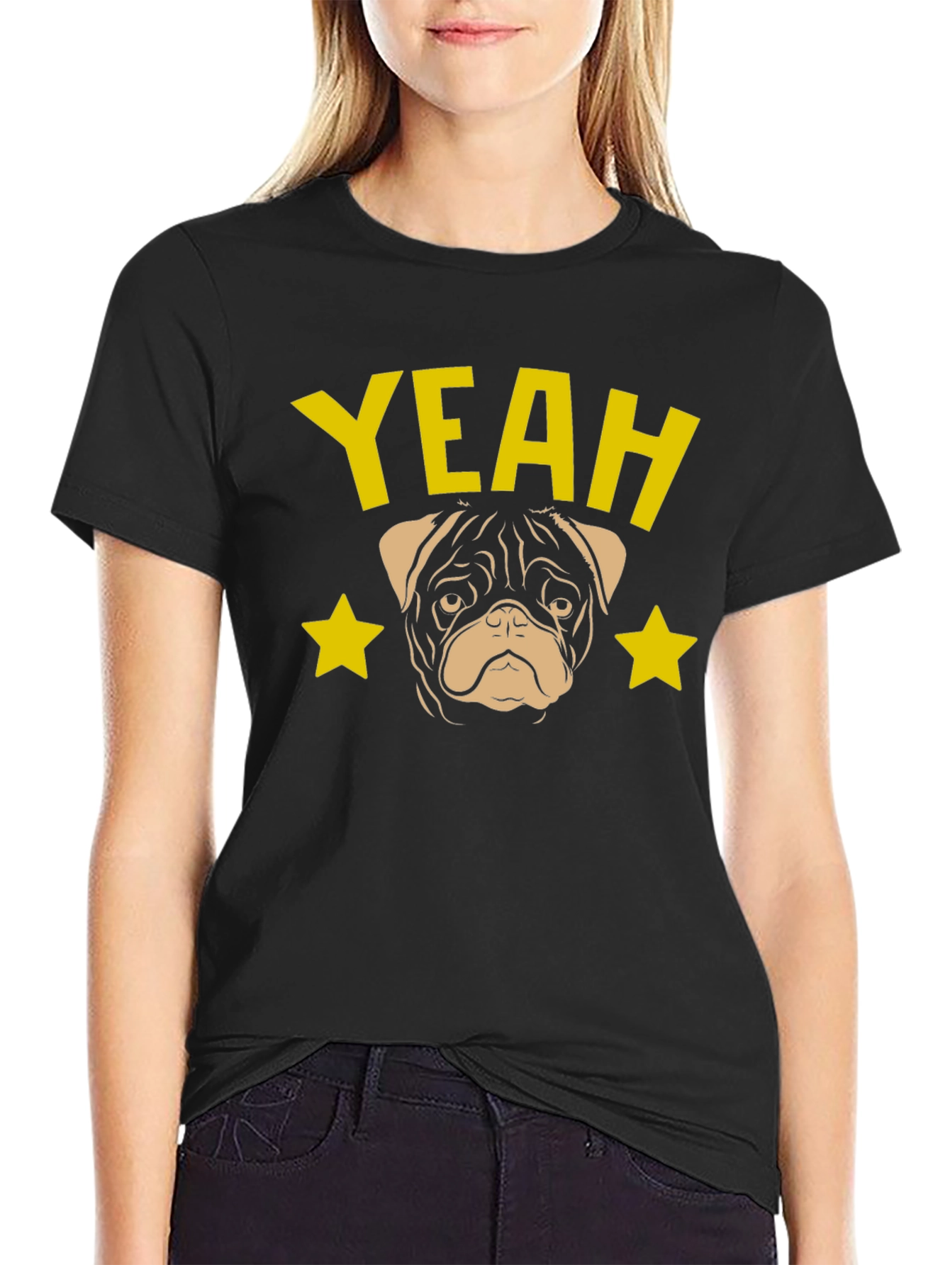 Yeah Pug Graphic T-Shirt - Trendy Dog Lover Tee