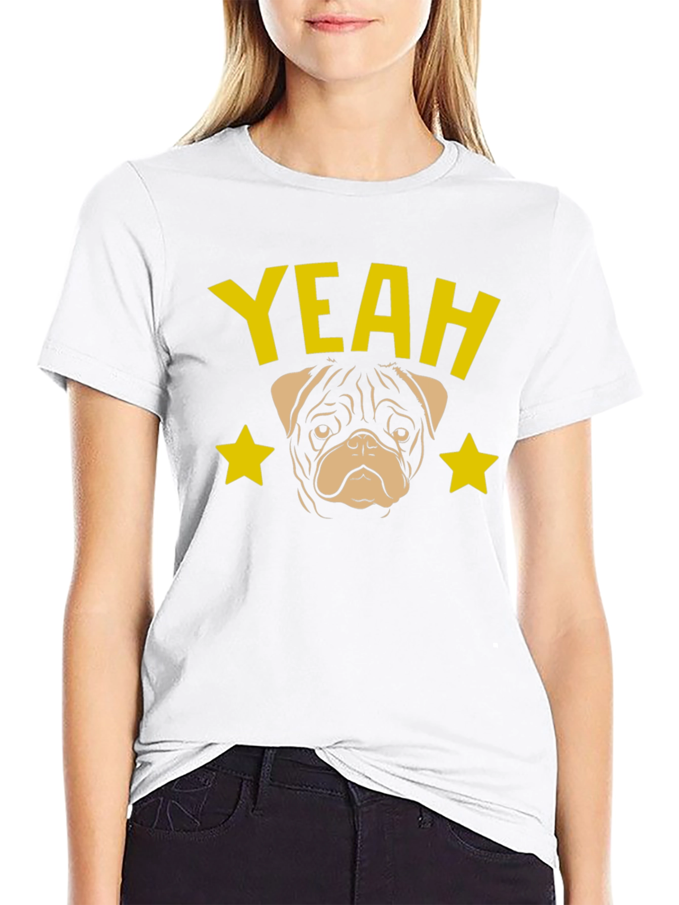 Yeah Pug Graphic T-Shirt - Trendy Dog Lover Tee