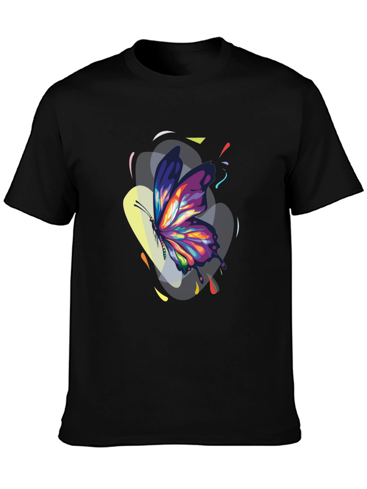 Butterfly Art Black T-Shirt