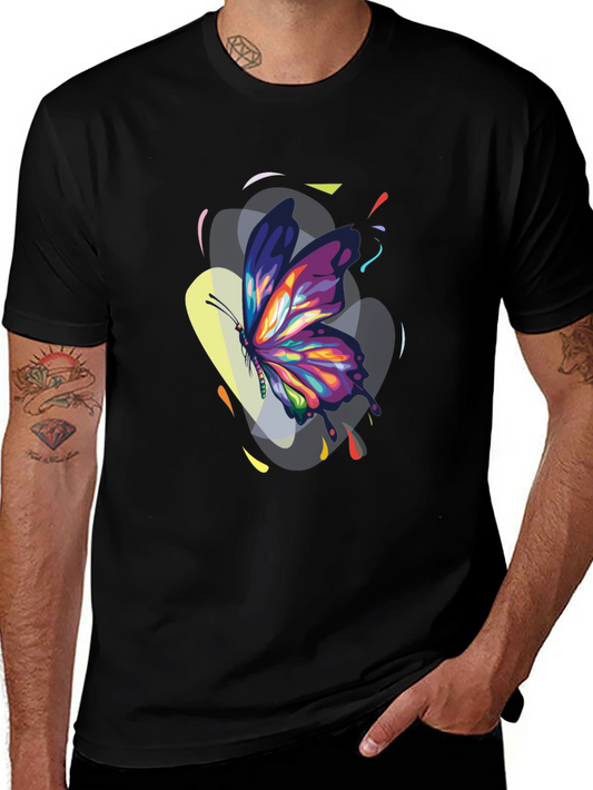 Butterfly Art Black T-Shirt