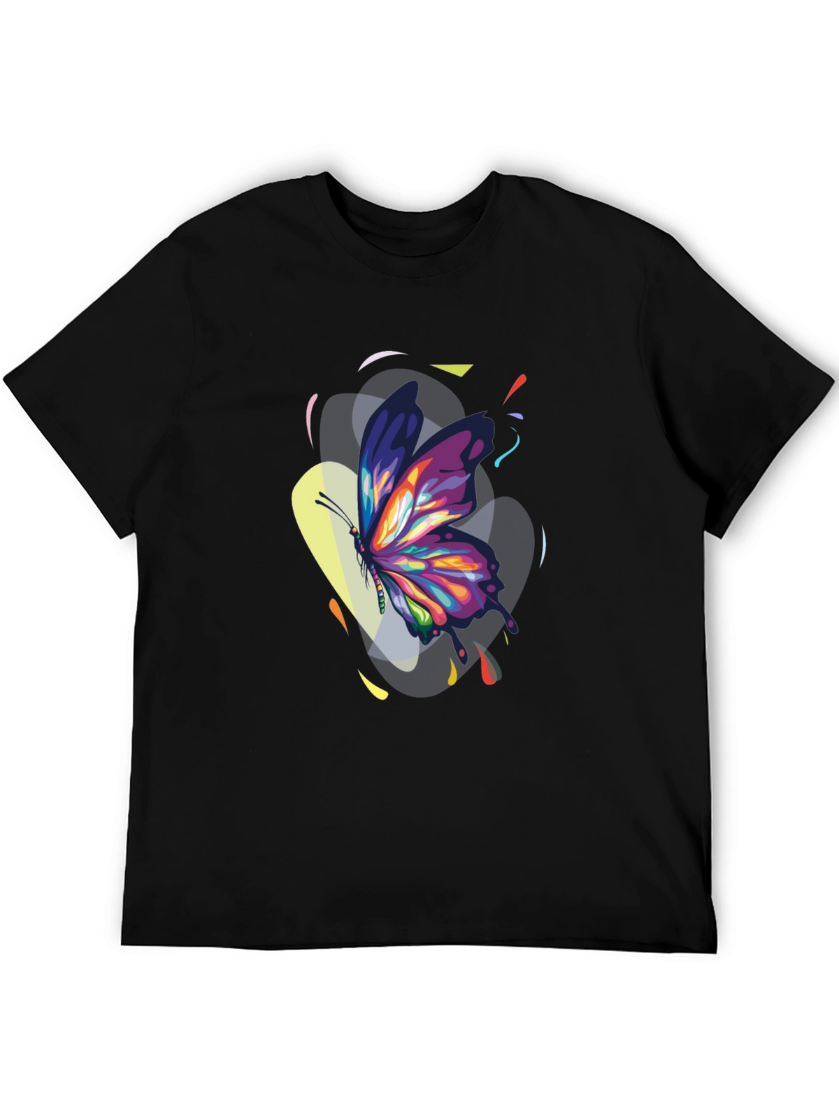 Butterfly Art Black T-Shirt