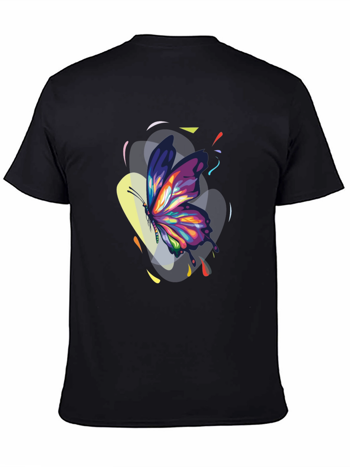 Butterfly Art Black T-Shirt