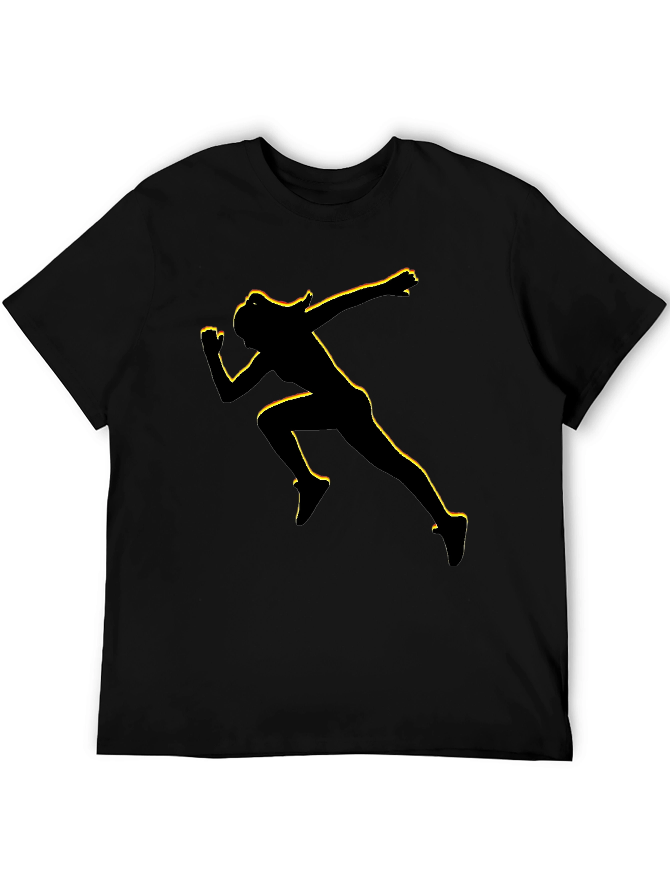 Runner Graphic Tee - Black Cotton Blend
