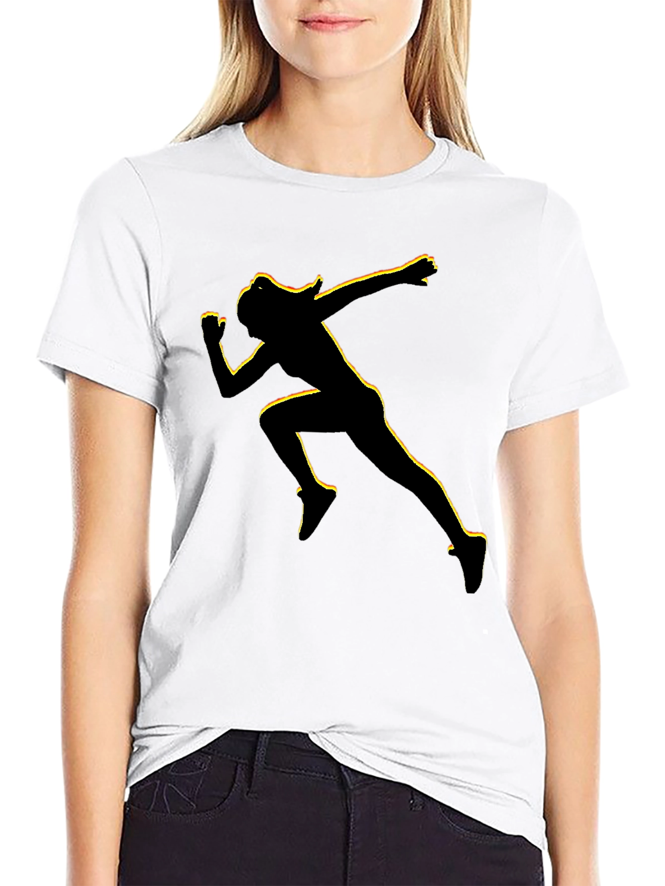 Runner Graphic Tee - Black Cotton Blend