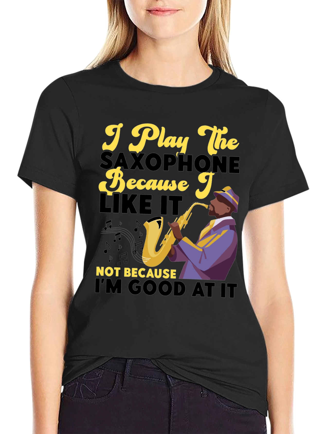 Saxophone Player Graphic T-Shirt