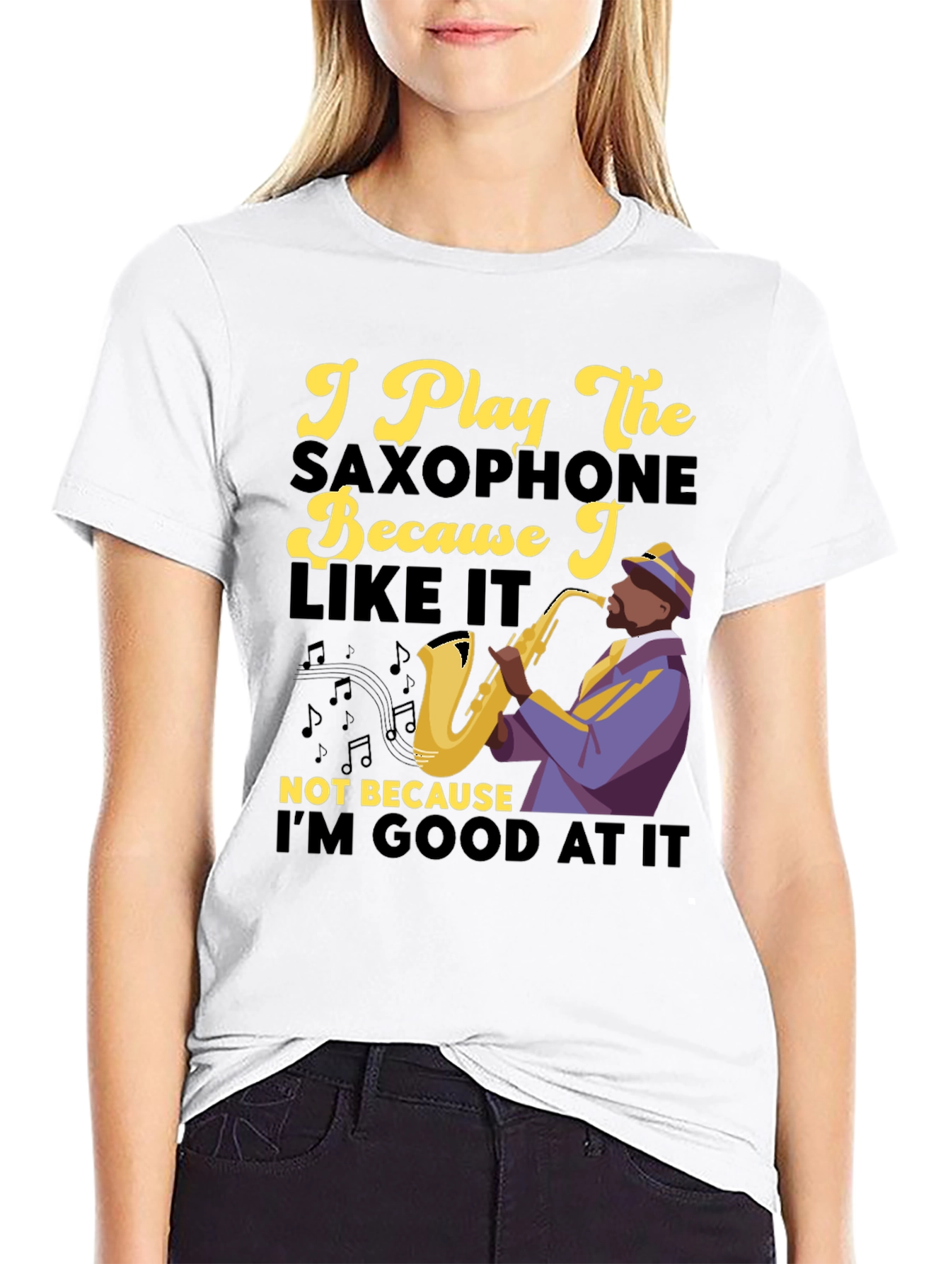 Saxophone Player Graphic T-Shirt