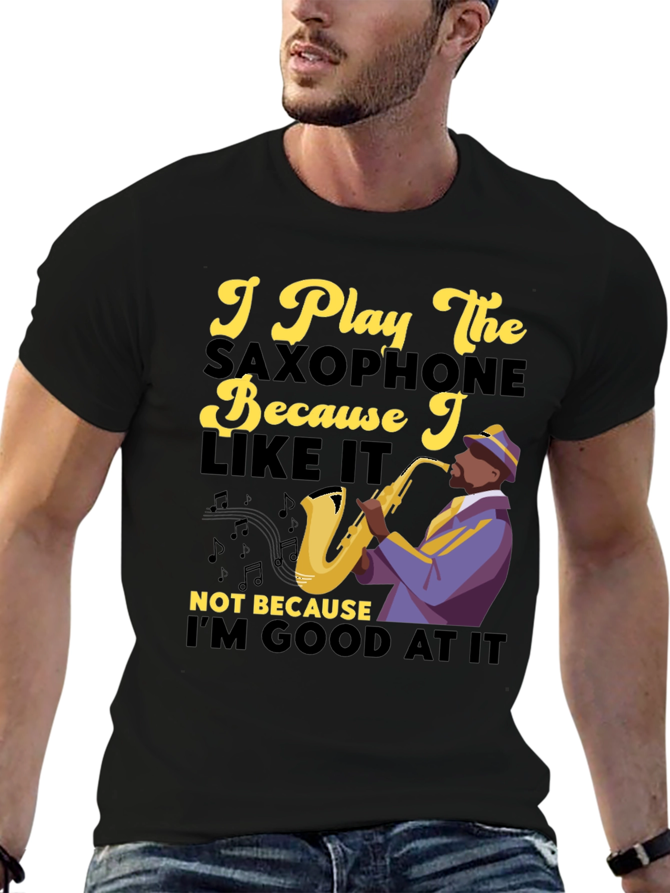 Saxophone Player Graphic T-Shirt