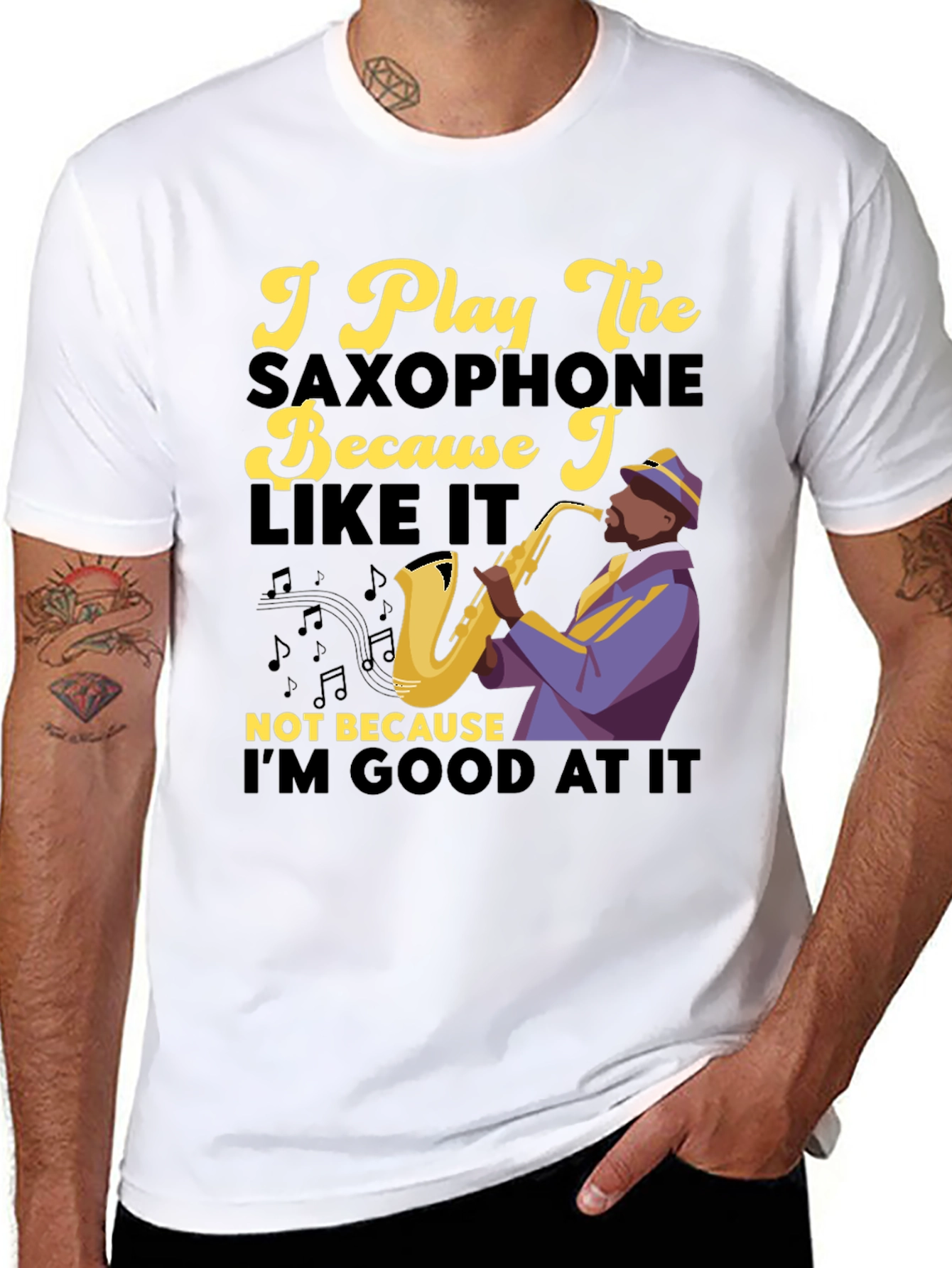Saxophone Player Graphic T-Shirt
