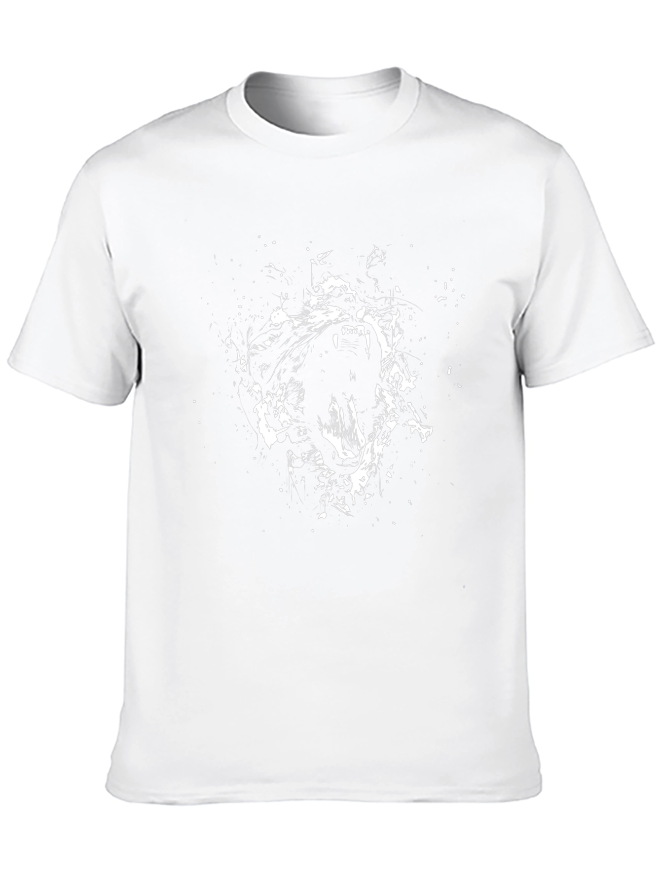 Roaring Wolf Graphic Black T-Shirt