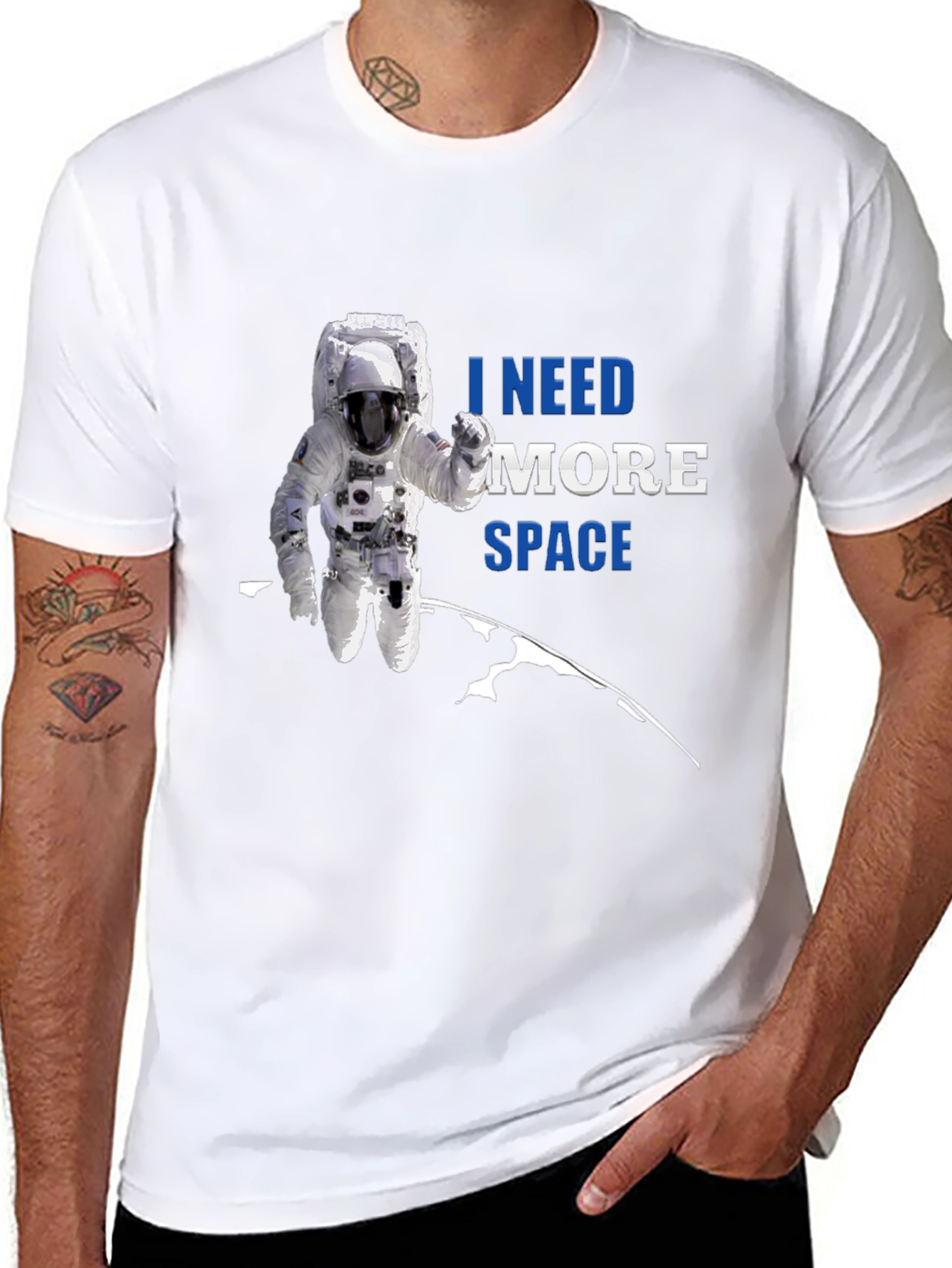 I Need More Space Astronaut Graphic T-Shirt