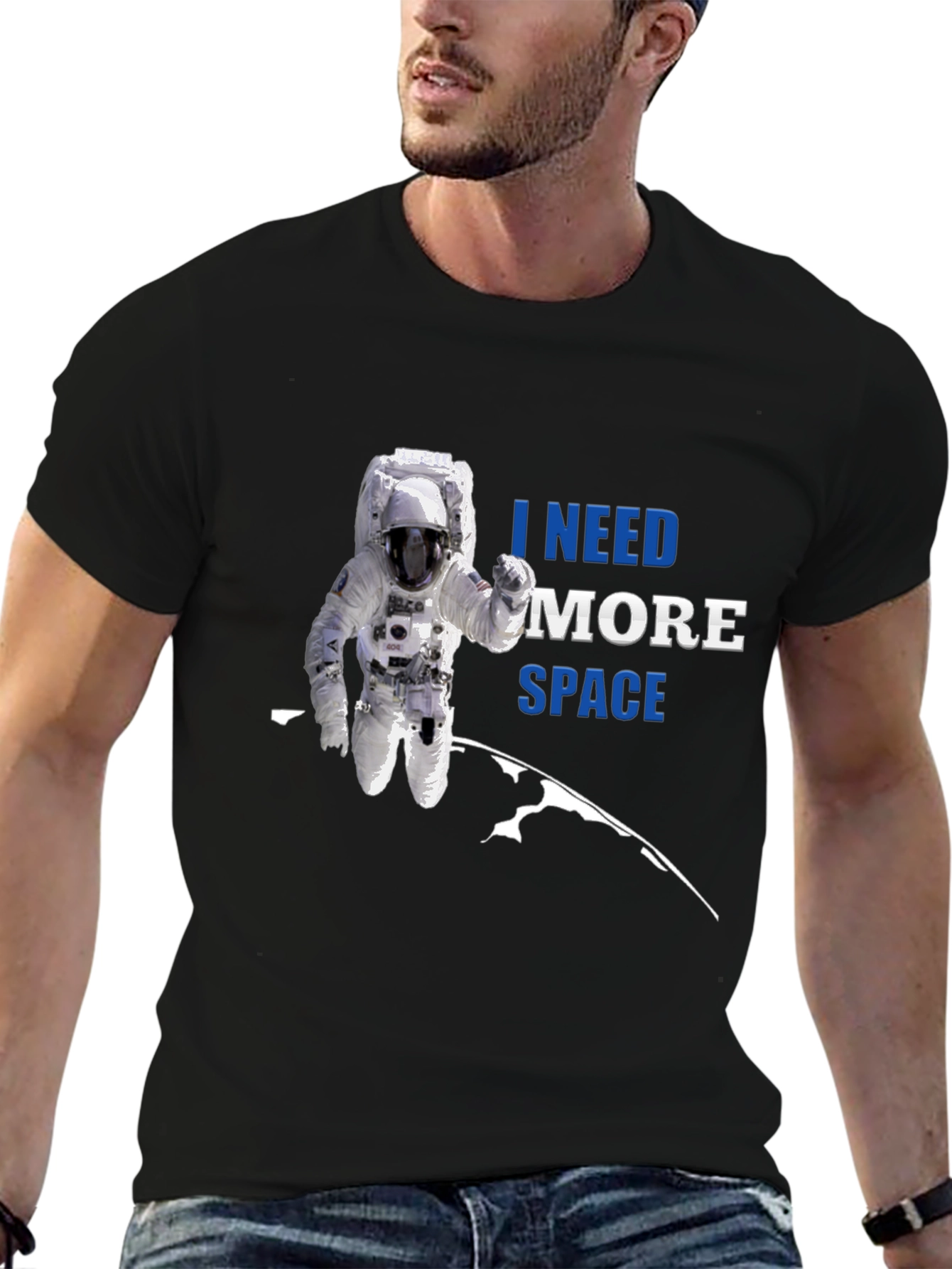I Need More Space Astronaut Graphic T-Shirt