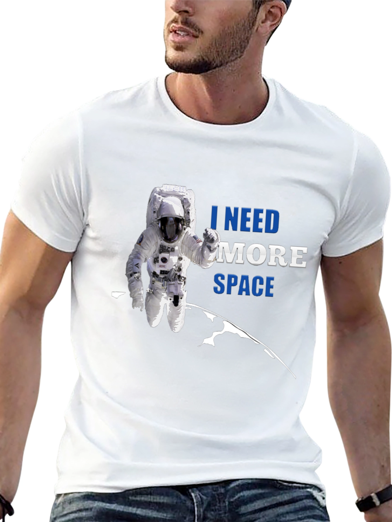 I Need More Space Astronaut Graphic T-Shirt