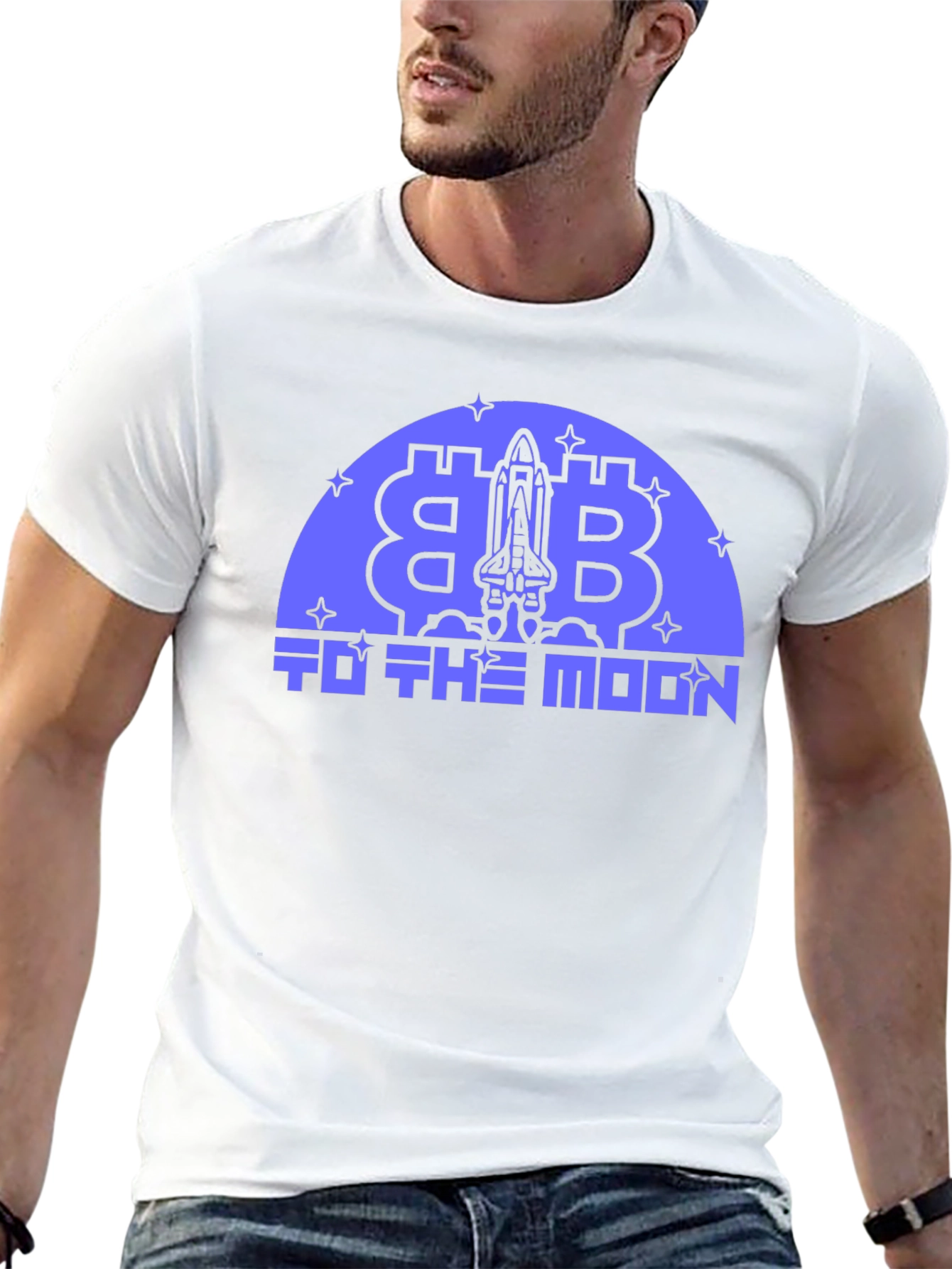 Bitcoin To The Moon Graphic T-Shirt
