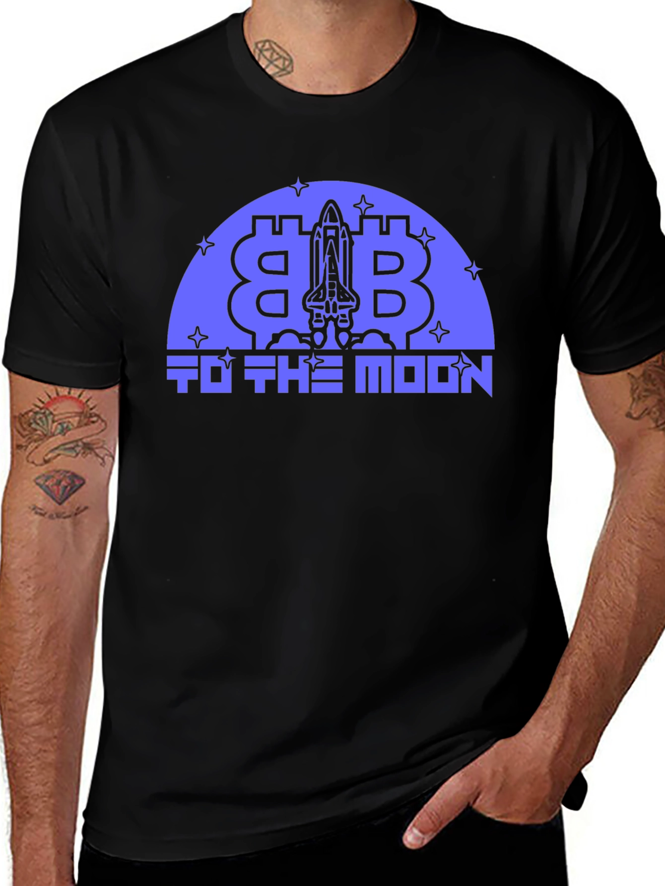 Bitcoin To The Moon Graphic T-Shirt