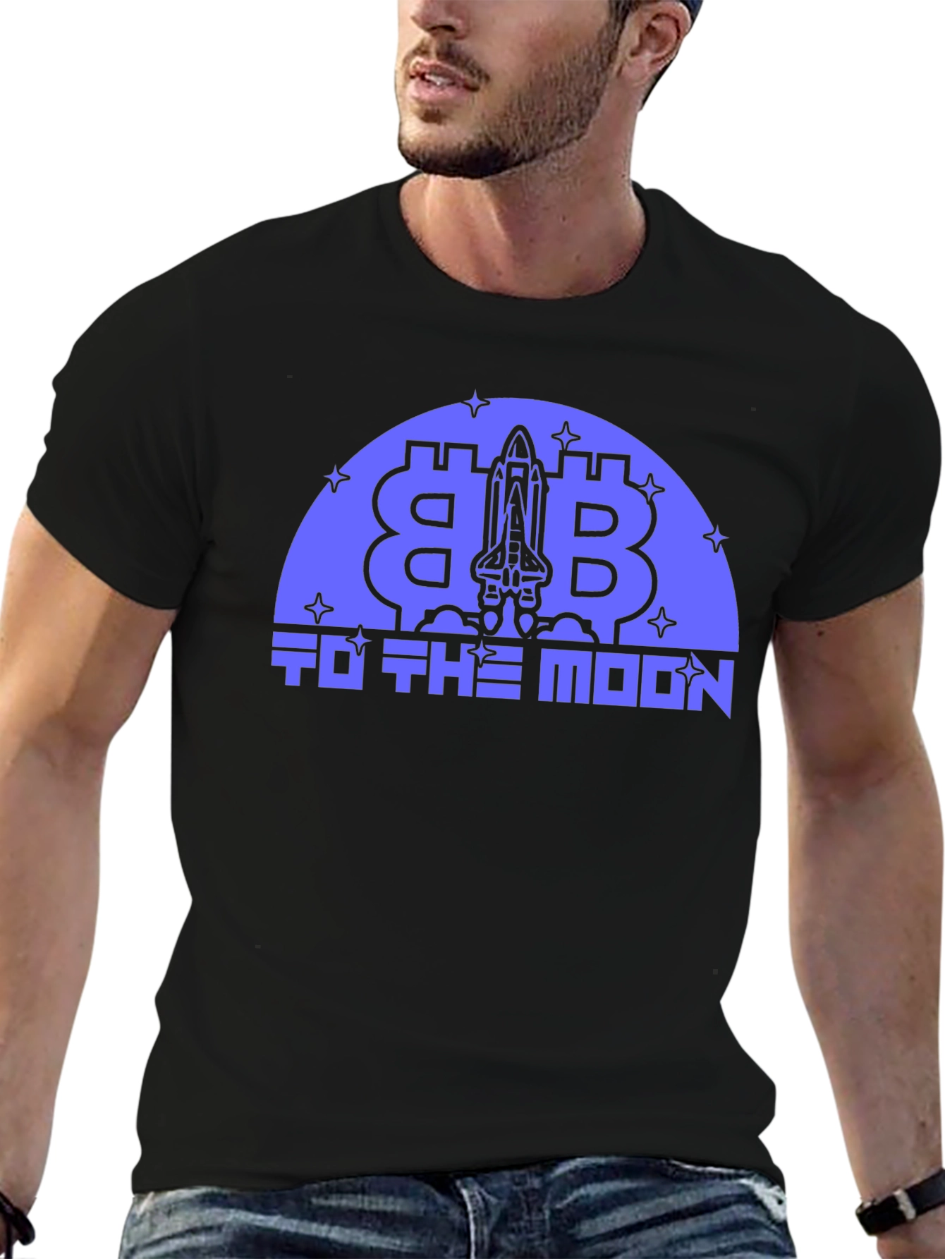 Bitcoin To The Moon Graphic T-Shirt