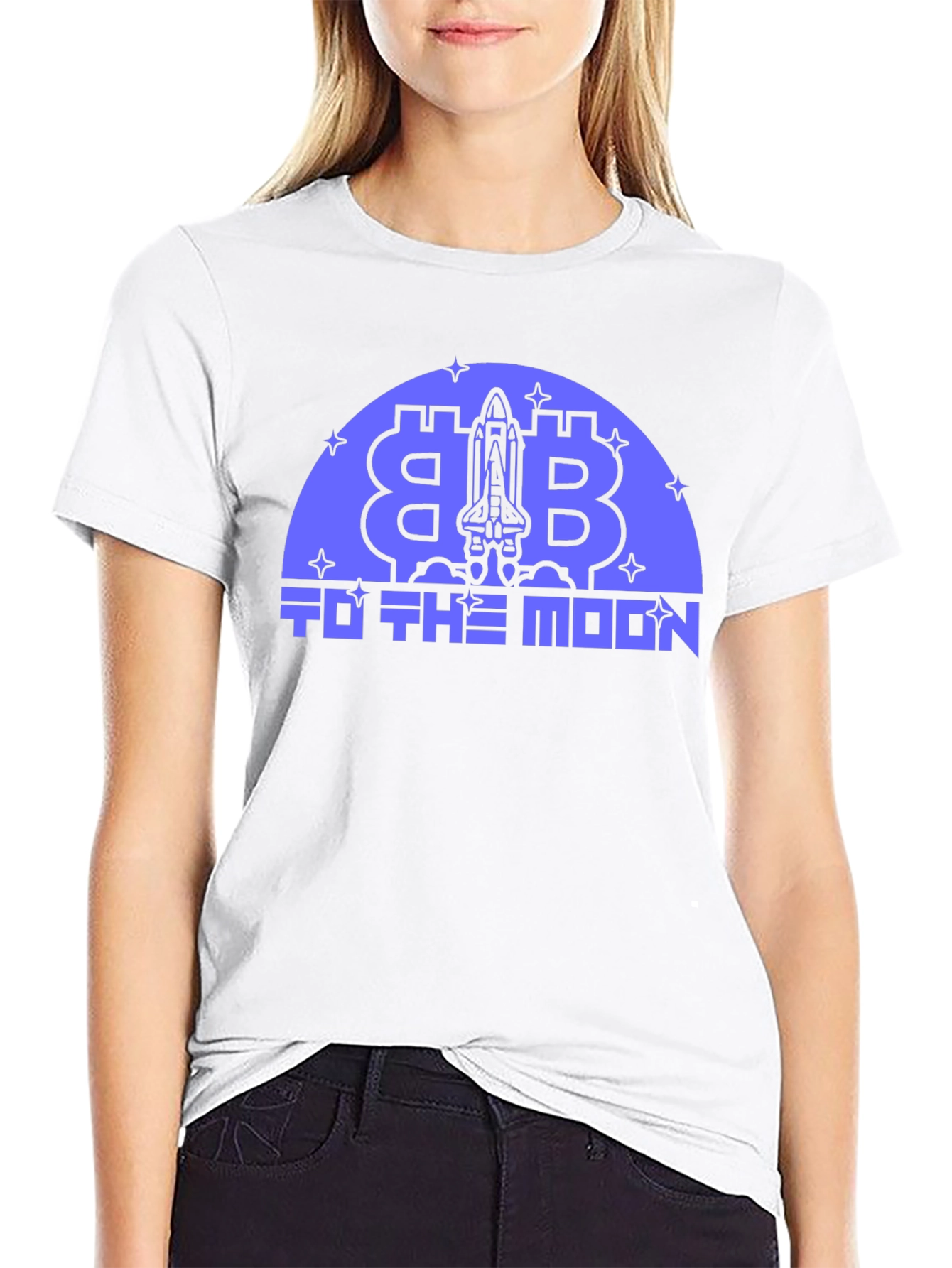 Bitcoin To The Moon Graphic T-Shirt