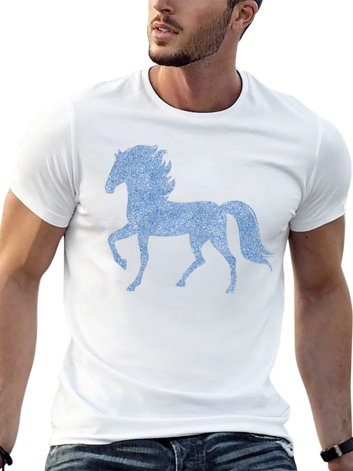 Horse Graphic T-Shirt - Black