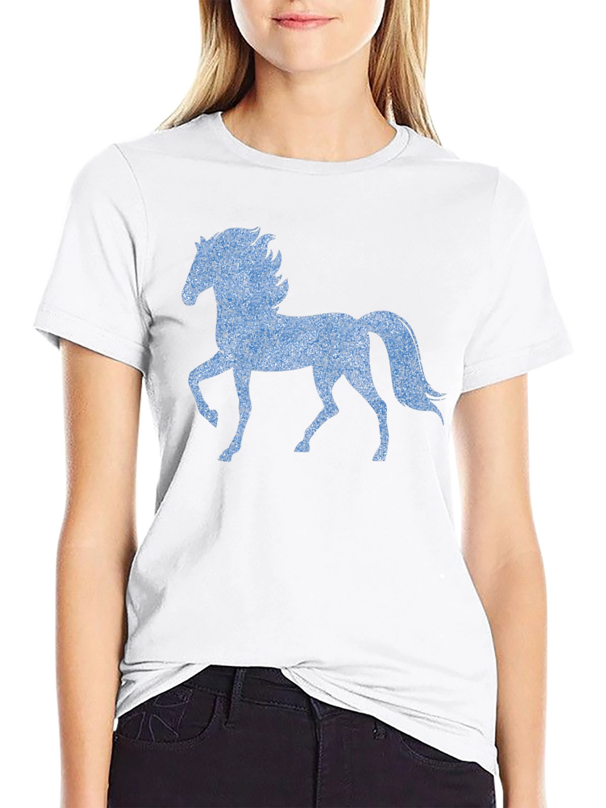 Horse Graphic T-Shirt - Black