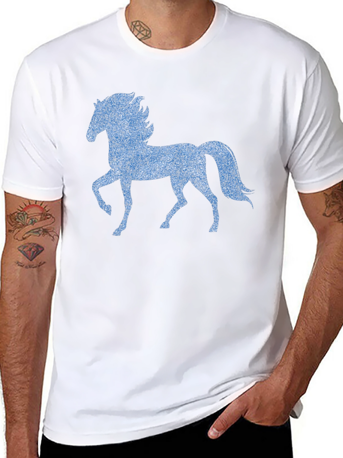 Horse Graphic T-Shirt - Black