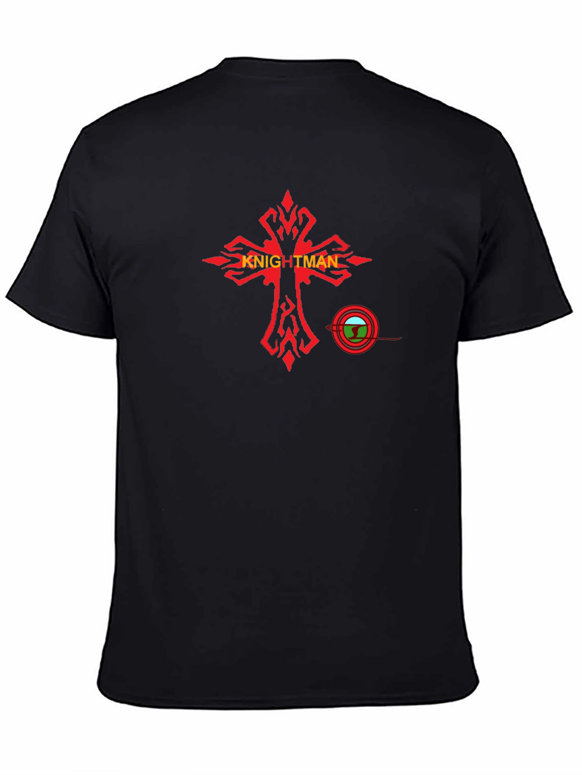 Knightman Graphic Tee - Black Cotton T-Shirt