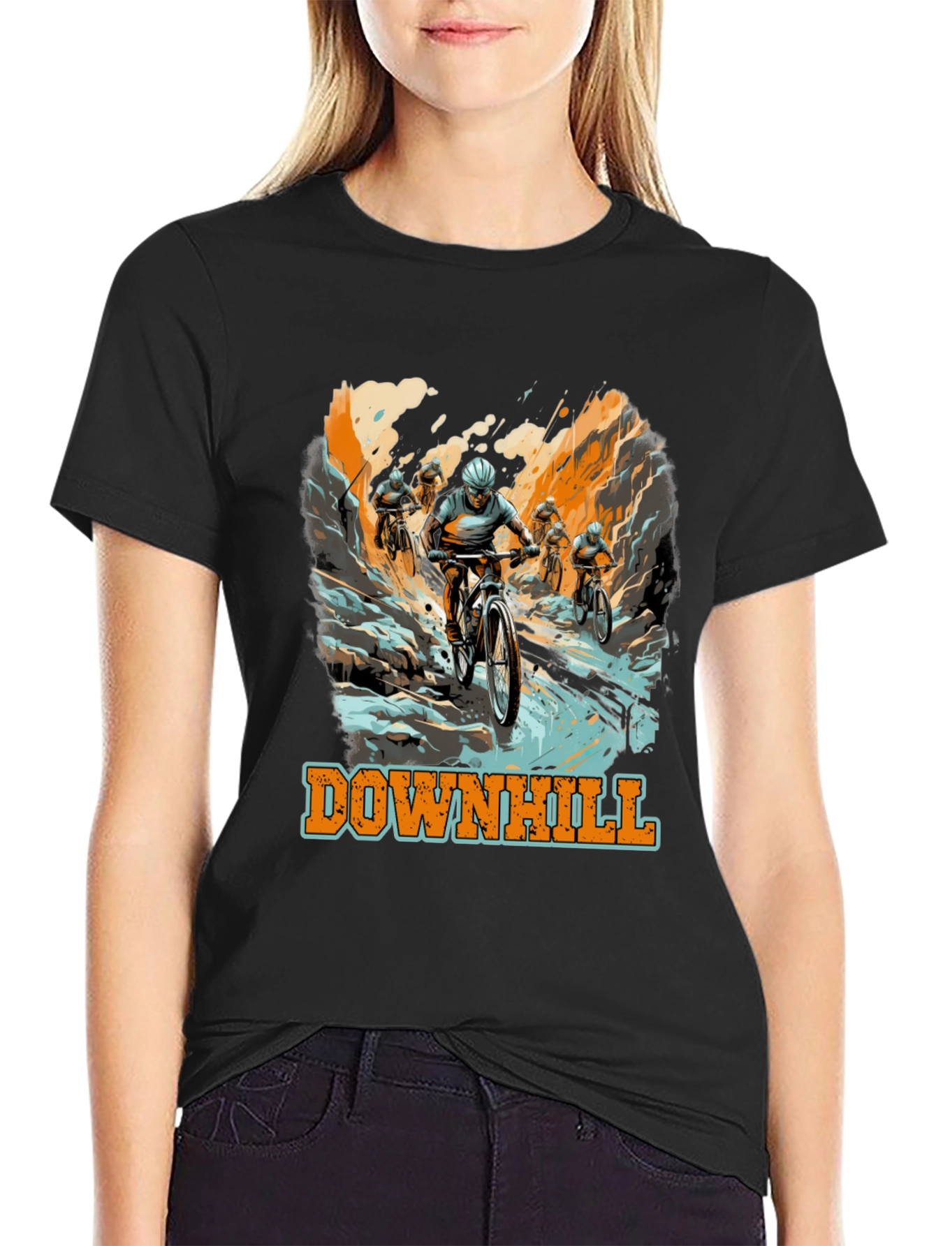 Downhill Mountain Biking Graphic Tee